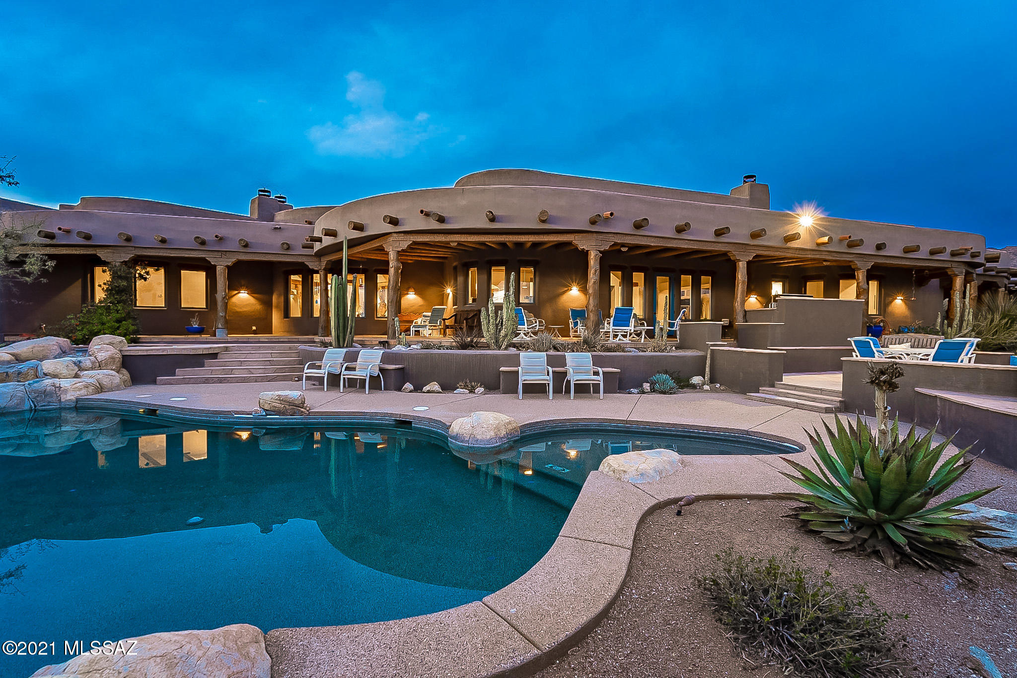 One of a kind Ray Birch custom built home. This home is truly exquisite, the attention to details throughout the home speaks for itself. The upgrades are too many to list. The main house built in 2005. Unobstructed views of the city, mountains, sunsets and very private. The house is a 3-coat stucco system inside and out with imperial custom plaster inside. The HVAC systems have replaced approx. Jan 2020. The guest house built in 2016, self sufficient with own HVAC systems. Ideal for family & guests. The extensive patios are truly amazing, you can sit in any direction and enjoy outdoor living w/beautiful pool to relax in. Attached to the listing is a video showing the true beauty of this home. Please watch! Seller owns the lot behind, can be purchased separately.