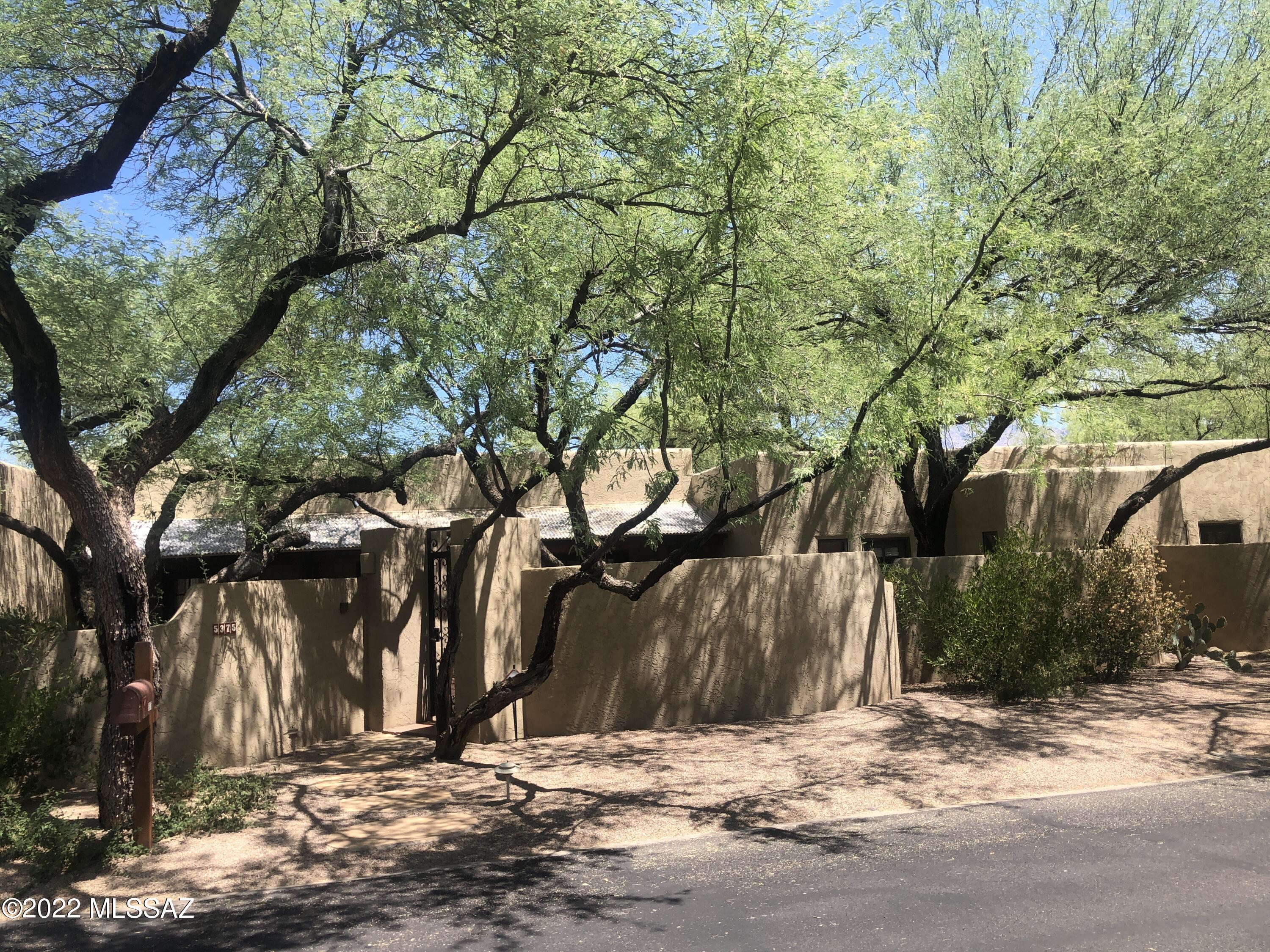 Rare opportunity to own this custom home located in unique & coveted Bosque Ranch Estates. Positioned on three lots (.85 acres) the privacy and serenity of the mesquite Bosque will enchant you. From the front courtyard to one of four private patios, you'll enjoy views from each room in the home. Wolf stove, Sub Zeros in the kitchen, sitting area & fireplace off the kitchen. A loft can be private retreat, study, or wine room to view the mountains and sunsets. The swimming pool area is like a resort with room for large parties, BBQs & entertaining. Upgraded Pella windows/doors throughout, in-ground swim spa, high beam ceilings, walls for you art display, and private room off the master for study, retreat or office. In the heart of town but a world away. So much home to offer, must see.