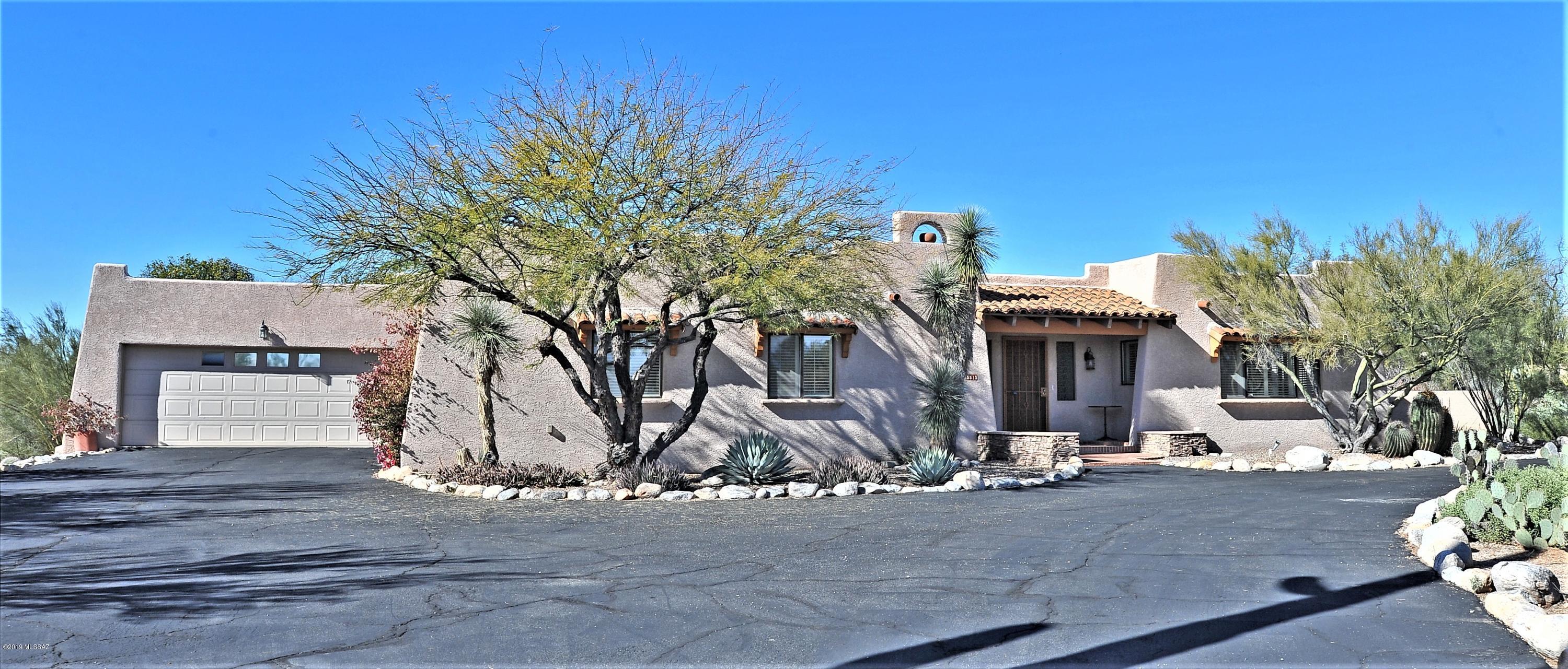 Incredible private lot on almost an acre with an incredible yard. Large pool and spa. Fruit trees, multiple covered patios, Outdoor built in BBQ and hood with stacked stone surround. Wood beamed covered extended patio. Kitchen with refinished cabinetry, granite countertops, stainless steel appliances, walk in pantry. Two family rooms: one consists of a beautiful fireplace and a bar area and sink. The second has custom built in furniture with a desk and room for a 65 inch TV. The formal dining room has an entry to another covered patio. This is truly an indoor/outdoor home and perfect for entertaining. The master bath is amazing with a jetted Tub, large walk in shower with stone tiled to ceiling. Two shower heads. Two closets