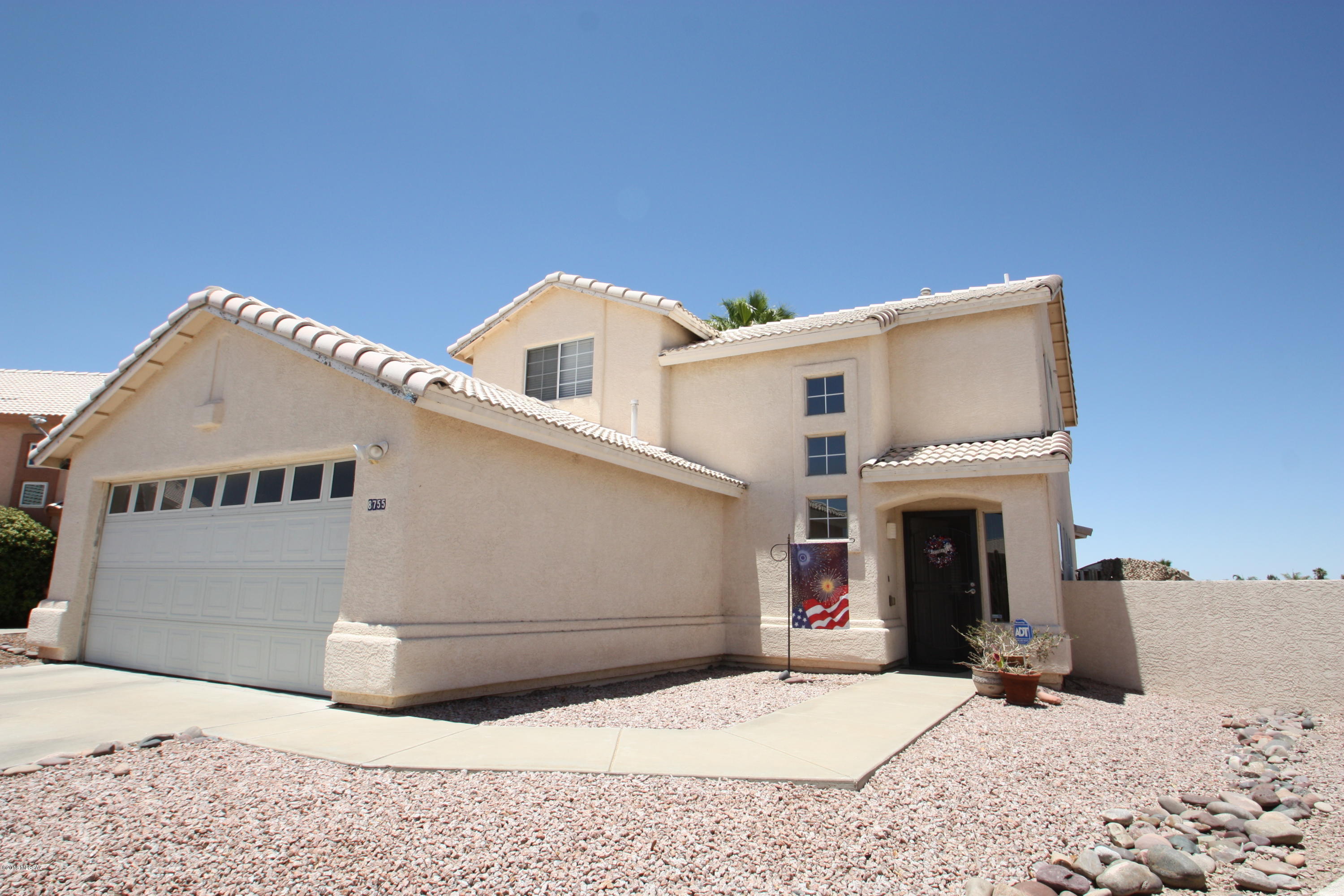 Great home at end of cul-de-sac located in Continental Ranch. Interior of home features: 3 bedrooms plus loft (upstairs), 2.5 bathrooms (2 upstairs and half bath downstairs), family rm, dining rm area, living room, kitchen w/ pantry, breakfast nook, laundry room downstairs, tile and wood floors throughout home except carpeted areas in bedrooms, ceiling fans throughout the home, and interior recently painted. HUGE Backyard features a pool with safety fencing, two large side yards, block wall, and views of sunset and mountain views. Home sits on .2 acres and has 1876 sqft of living area. Home is close to Outlet Malls, Restaurants, Movies, Banking, Grocery Stores, Parks, Access to Freeway, and more.