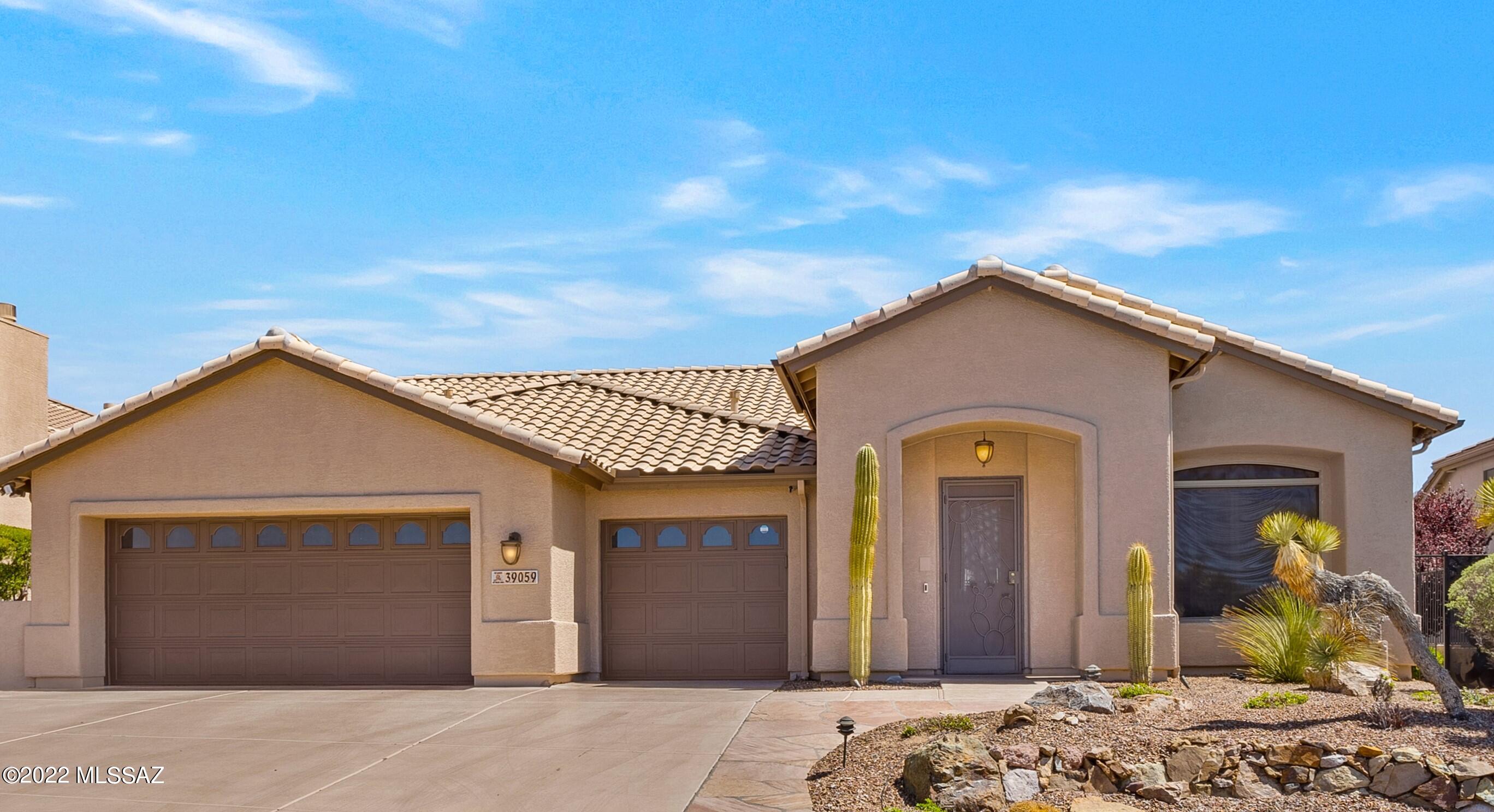 We're Proud to Present an Updated Cheyenne with Spool, Golf Course & Mountain Views. 3 Bedroom / 2.5 Bathroom / 2,547 SF / 3 Car Garage home! Freshly Painted Exterior. Tile & Laminate Flooring. Living Room & Dining Room with Solar Tube. Kitchen has Granite Countertops, Stainless Steel Appliances, & Gas Cooktop with custom vent hood. Family Room with Gas Fireplace & Wet Bar Area with Solar Tube. Owner's Suite with Slider. Updated Owner's Bathroom has Carrara Marble Counter, dual sinks, Soak Tub, Walk-in shower, 2 walk-in closets, & dual flush toilet. Updated Powder Room with Solar Tube. 2 Guest Bedrooms with closets & Updated Bathroom. Laundry Room has Solar Tube & 2021 W/D. 3 Car Garage with cabinets. Covered Patio with BBQ, Gas Fire Pit, Spool with Golf Course & Mountain Views.