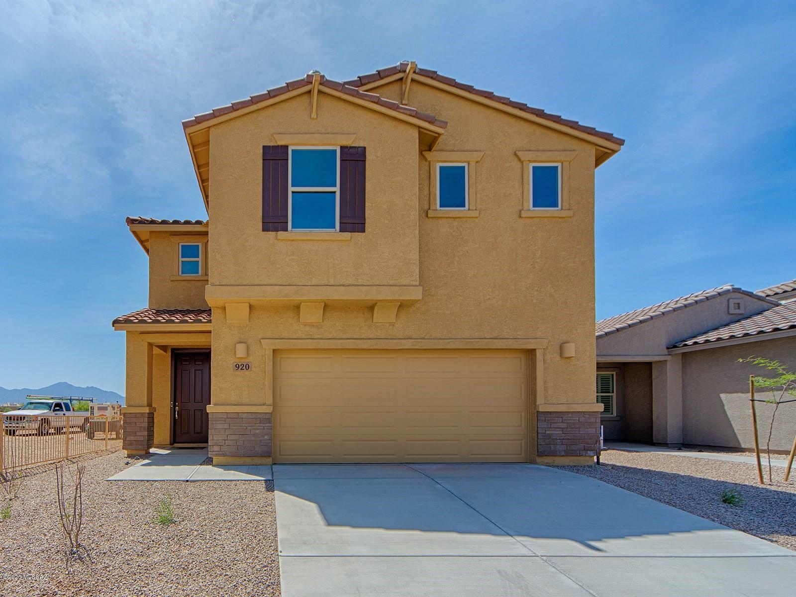 Former model home available as-is! Occupancy date 06/30/20! Furniture and accessories do not convey! This four bedroom home has lots of space for family and guests. You can keep everyone entertained in the great room just off the kitchen.
The dining area has a covered patio that you can use for additional entertainment space or to relax. The master suite is huge and the perfect
retreat at the end of the day. This home has the Chic B Option Package with Tahoe Maple Truffle cabinets, New Caledonia granite
countertops and tesola taupe tile. Love living at Madera with the sport
courts, swimming pool, parks and playground. Known for their energy-efficient features, our homes help you live a healthier and quieter lifestyle while
saving thousands on energy bills.