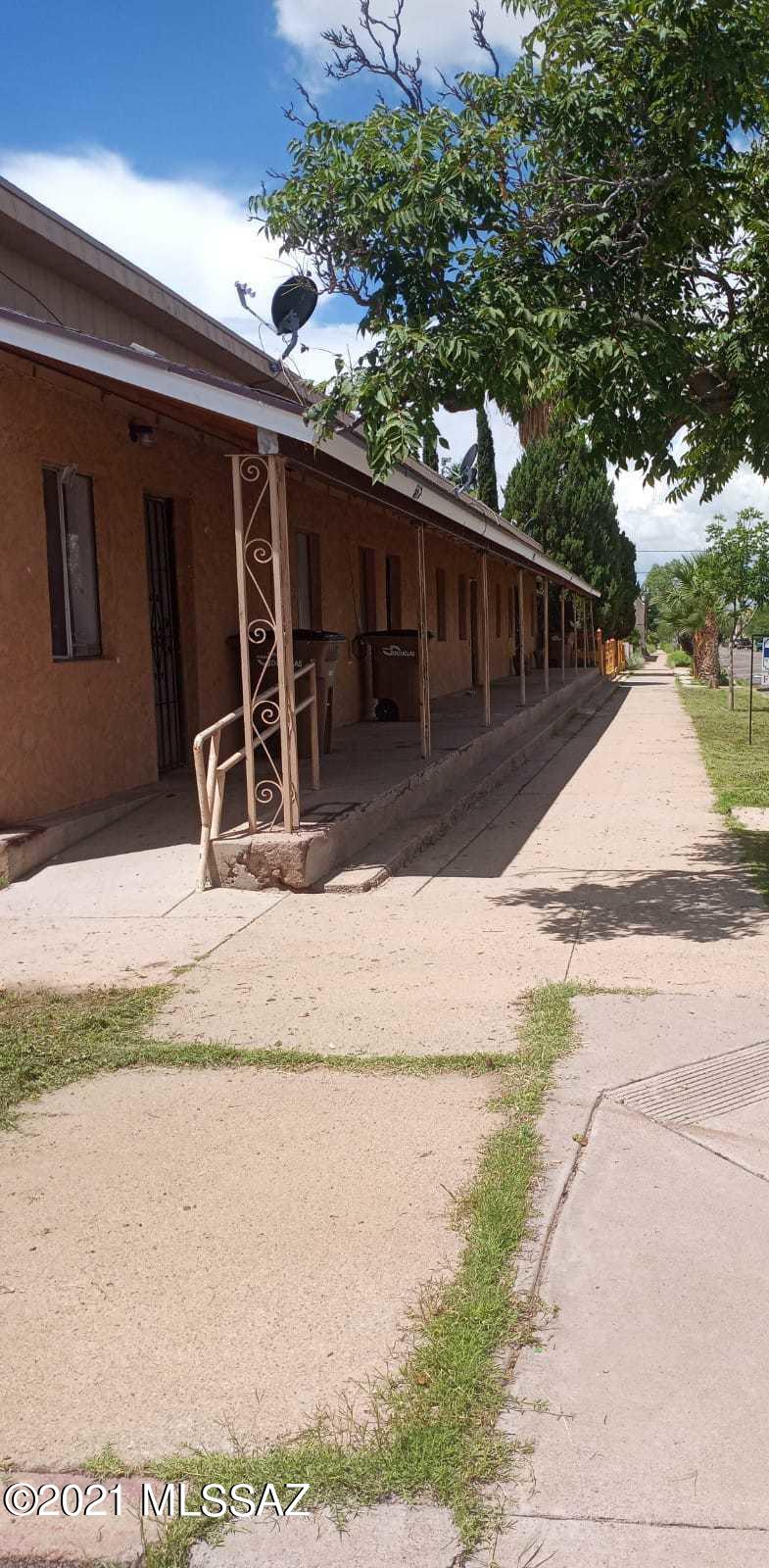 This multifamily consists of 4 similar apartments. Each apartment has 2 bedrooms, 1 bath, kitchen, living room and laundry area. This property has a new air conditioning and 1 newer swamp cooler. The porch is 2-year-old. All the apartments are rented at the moment. Three tenants have month to month contract for the amount between $470-$480 a month, and the other tenant is on Section 8 Agreement program for the last 10 years.
This property is in a good location, walking distance to the business areas, schools, and parks.
This is a good opportunity for investors and/or a buyer who wants to live in this property and rent the other three units. Go to see this property today and send us an offer.