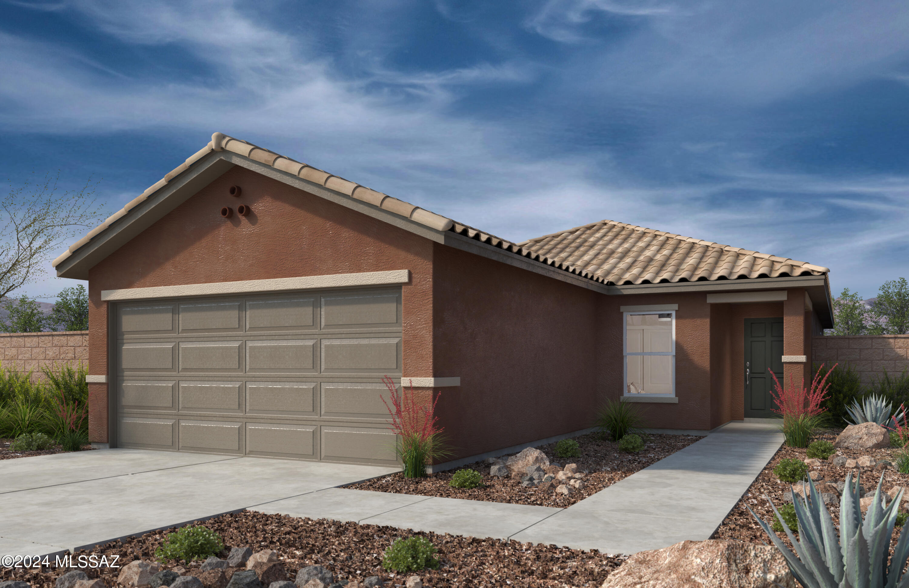 This beautiful, single-story home features 9-ft. ceilings and upgraded porcelain tile flooring throughout. Realize your cooking and food prep goals in the modern kitchen, which showcases white maple cabinets, granite countertops, an island, pantry, and Whirlpool® stainless steel appliances. The primary suite boasts a walk-in closet and connecting bath with a shower and extended dual-sink vanity. Enjoy mornings and evenings on the covered back patio. Price includes discount predicated on using seller's preferred lender KBHS. Property taxes are not available to date.