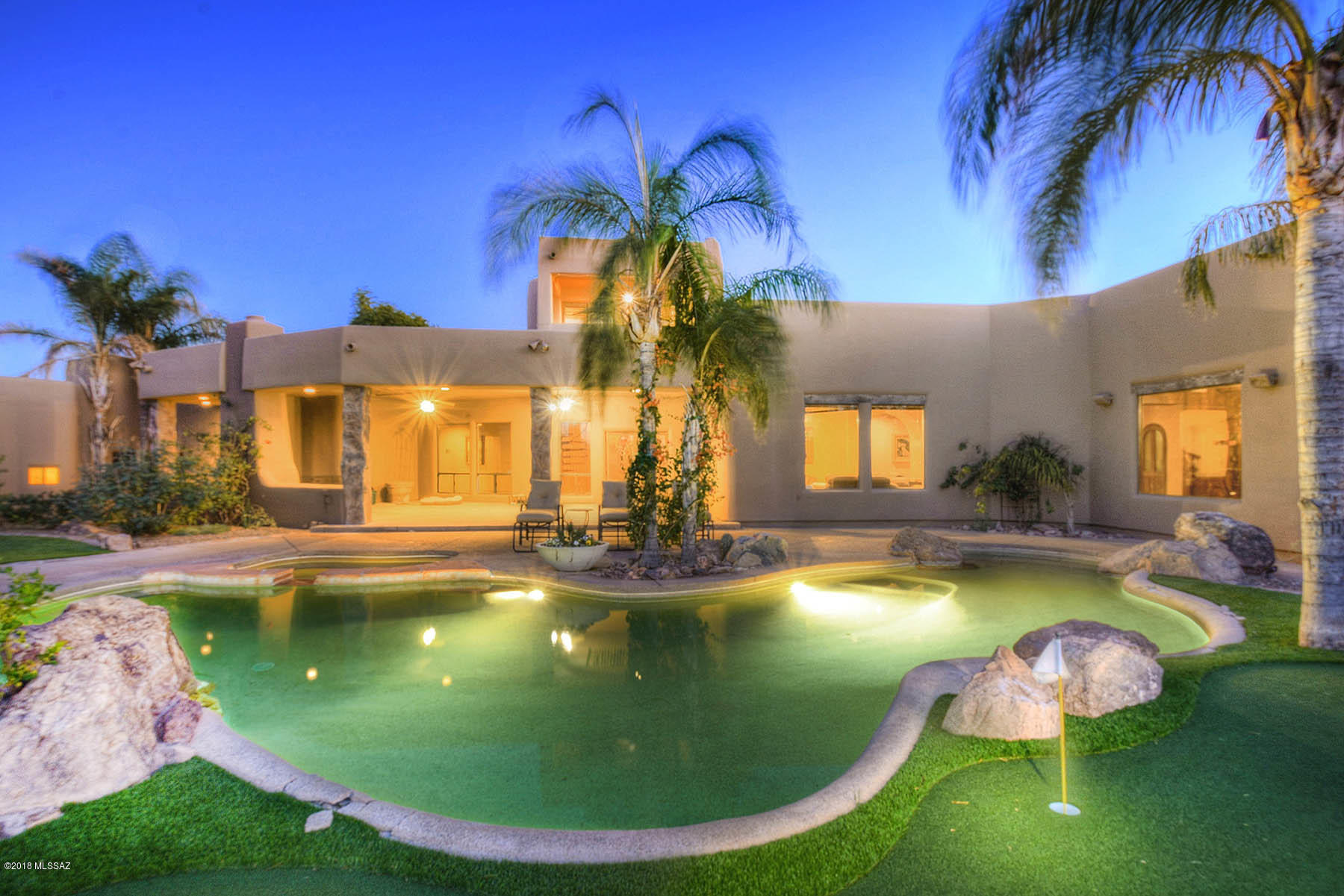 Truly ONE OF A KIND custom home sitting on pristine 3.54 acres! Unsurpassed privacy with the home backing up to Saguaro National Park - meaning no one can build behind you! Perched high on a hilltop, makes for 360 degree views in every direction of both mountains and city lights! Backyard feels like a resort with impeccable low care landscaping, pebbletec pool, 2 outdoor fireplaces, basketball court & putting green! Spacious floor plan includes 6,451 sq ft. with 5 bedrooms, 6 bathrooms, theatre room, & office! Master bedrooms boasts 2 large closets, steam room, plus an attached room that can be used as a gym, reading room, etc. MUST SEE this remarkable property to appreciate all it has to offer!!

Follow this link to see a virtual tour or click the MLS video tab: https://youtu.be/eLY407k