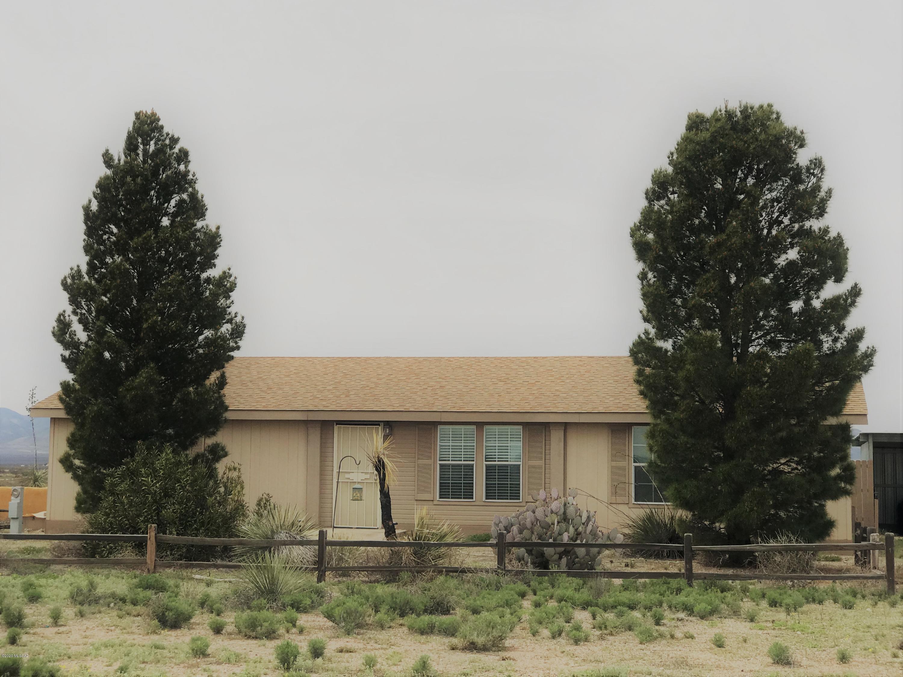 Wide open spaces in the heart of the Sulphur Springs Valley.  This 2007 ,3 bedroom 2 bath Manufactured Home is now completely off the grid but yet has power and it just needs to have a meter installed. Start your own little homestead on this great little piece of ground. Seller has just installed a new 30 gallon water heater