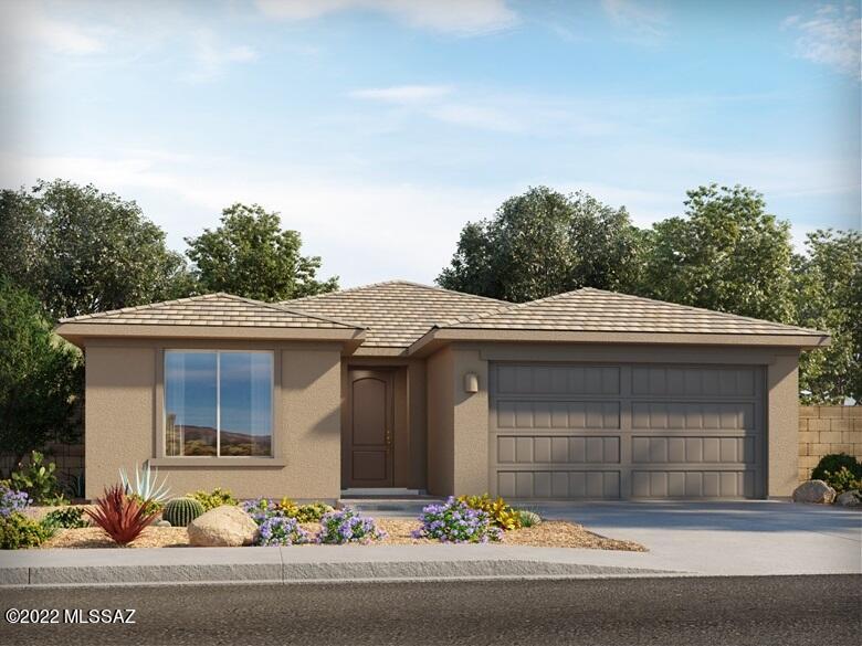 Brand NEW energy-efficient home ready January 2023! Sip a refreshing beverage from your large covered patio while enjoying the colorful desert sunsets. The large great room is a beautiful space for lounging with the family, watching TV or entertaining. Located off of I-10 with easy access to downtown Tucson, this community is just minutes from nearby shopping, dining, open space, and employment centers. Known for their energy-efficient features, our homes help you live a healthier and quieter lifestyle while saving you thousands on your utility bills.