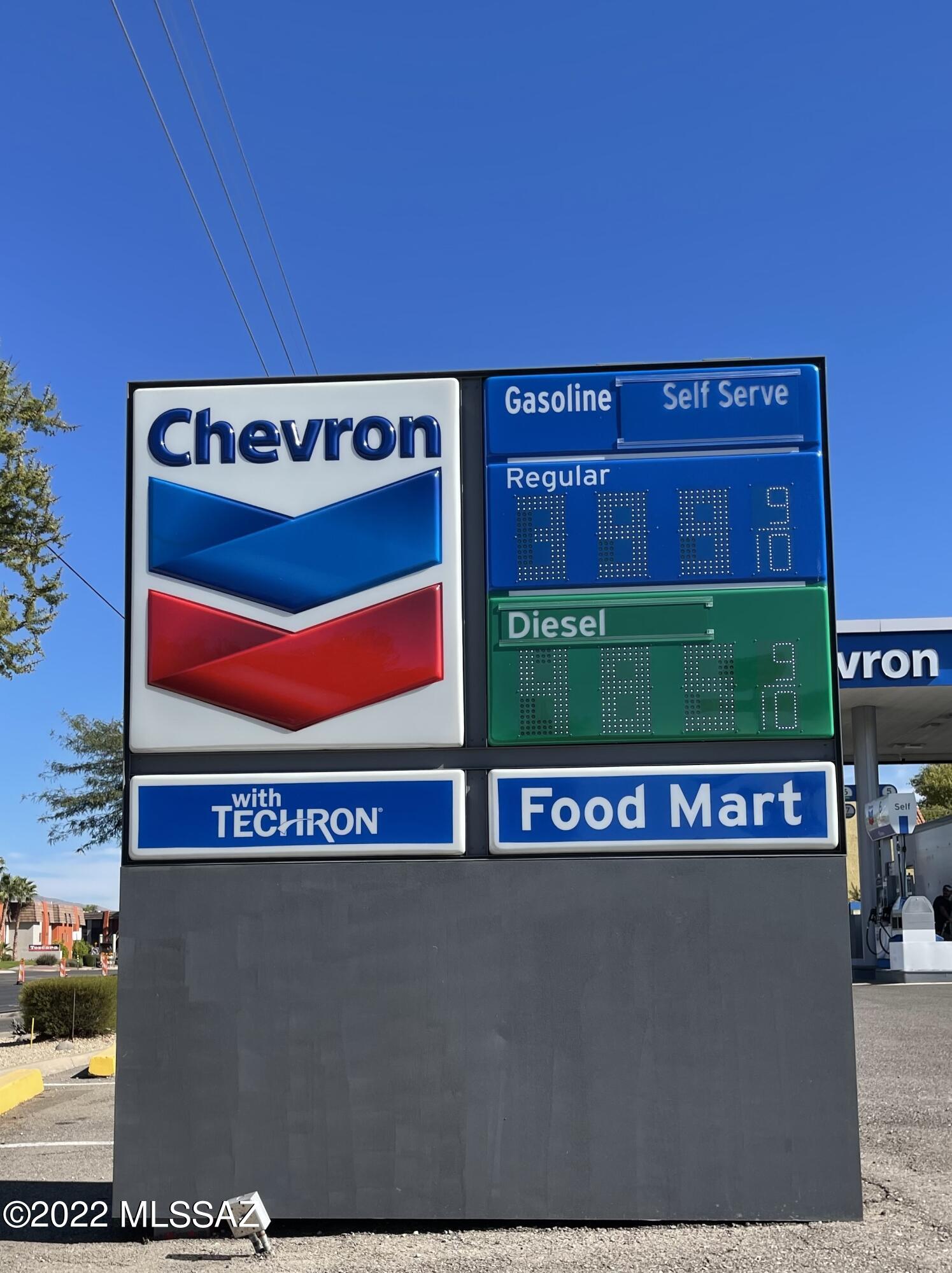 Seller financing available for a Chevron C-Store! 
This Chevron branded gas station/C-Store. is situated on a 51-acre parcel corner lot. with over 28,000 vehicle traffic per day on east Speedway.  The business has been performing very well and is trending upward. There are 7 years remaining on the Chevron marketing agreement.  The C-Store is a 1,803 SF retail building offering goods, beverages and customer service counter (see pictures).
The gas station has 8 pumps and the store features beer and wine, drinks, and light food. Third party vendors provide propane, water, bit coin, lottery, ATM. 14.7% cap rate based on store and gas sale net income.