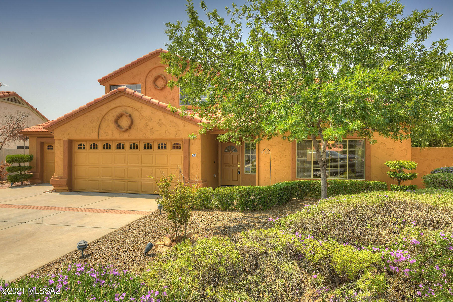 Beautifully maintained 3 Bedroom/3 Bath home plus Master Sitting/Office space in Copper Creek.  Located in the heart of Oro Valley and close to amenities, yet tucked away in a quiet tranquil community. This home boasts a spacious cul de sac lot, expansive living/dining room & additional family room space, generous-sized bedrooms, & neutral carpet & tile throughout. The spacious open floor plan allows for superb entertaining. Enjoy the outdoor living in the professionally landscaped backyard w/ extended brick patio, sparkling gated pool, mature vegetation w/ citrus trees, grass pad, and spectacular Catalina Mountain views from the backyard and Master Bedroom terrace! This home is a must see.