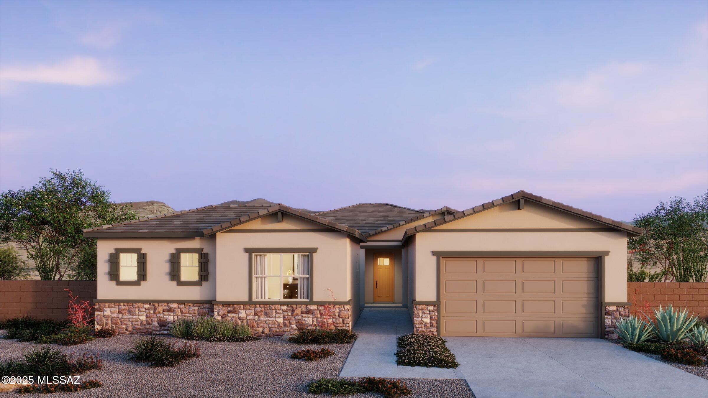 Well appointed Mint plan with Ranch elevation. This home showcases 4 bedrooms, 3.5 baths, Flex room & Teen room. Upgraded Gourmet kitchen is a true masterpiece, featuring a gas cooktop, Pots & pans drawers, cushion close doors, tiled backsplash & granite counters, t-shaped center island & walk-in pantry. Owner's suite has window view to the backyard, huge walk-in closet. 3-car tandem garage provides plenty of space for storage & vehicles. Includes: custom appliance package, coffered ceilings.