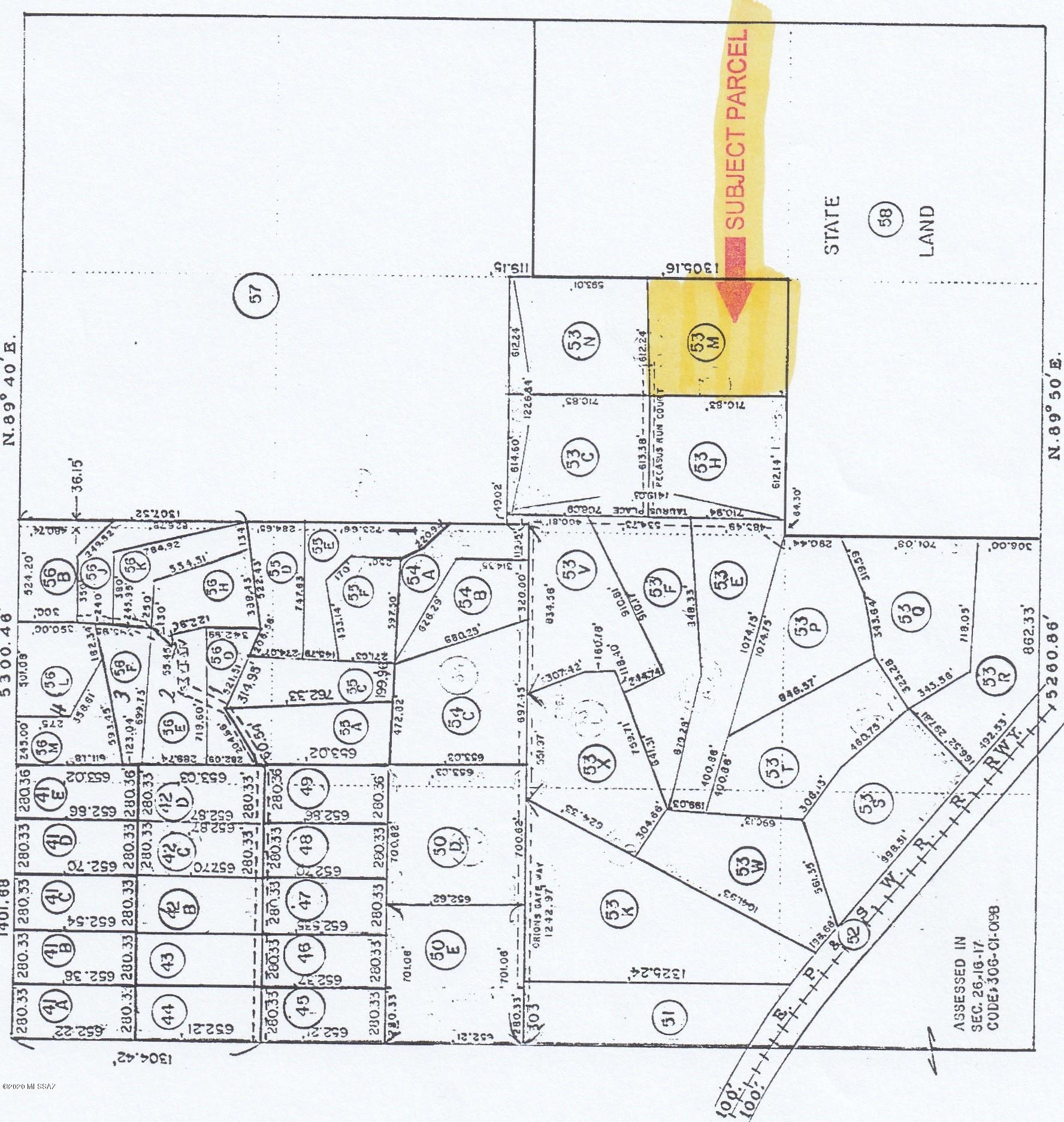 Outstanding 360 degree majestic VIEWS from this premium elevated 10 acre parcel, approx. 20515 E. Pegasus, that is ideal for building a custom home and mini-ranch. The property is adjacent to State Land Trust property on two sides, along the east & south borders. Your future homestead is located in a custom home subdivision at the end of a cul-de-sac along a paved road with utilities at the lot line. Surrounding area ranch homes in Orion's Gate subdivision deed restrictions (CC&Rs) allow for a variety of critters; domestic pets like dogs & cats but no more than 6 per residence, and up to 15 farm animals of any one type on a property or combination thereof like horses, alpacas, goats, a few chickens, and even emus! No HOA fee; but annual Road Maintenance fee of $262.50, paved road & gate.