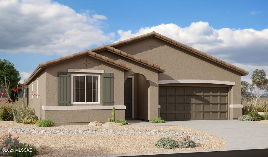 This spacious single-floor plan offers a large, uninterrupted space for relaxing, entertaining and dining. The gourmet kitchen features a large center island with seating and opens to the dining and great rooms. The owner's bedroom has a convenient bathroom with a walk-in shower and a large walk-in closet. This home also boasts three secondary bedrooms. A covered patio is included for additional outdoor living space.