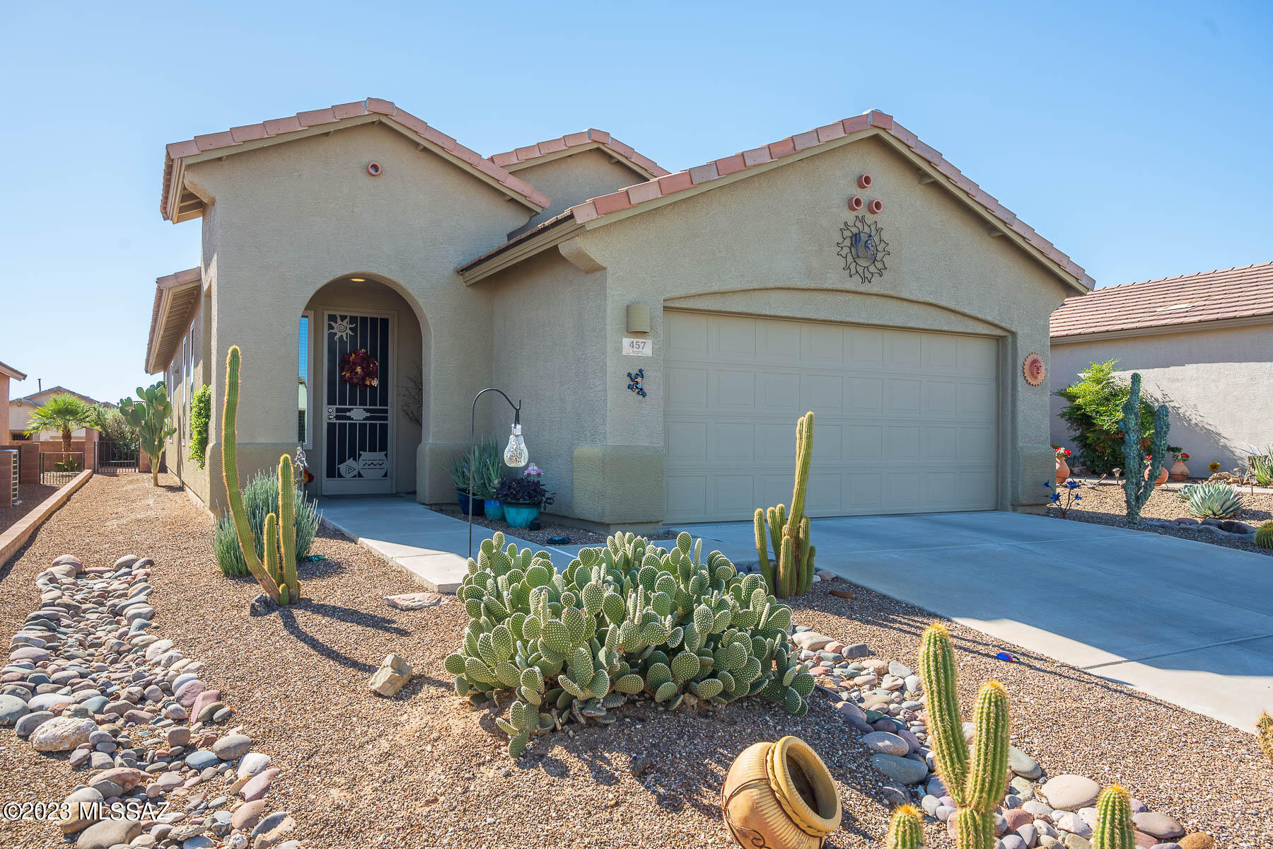 This beautiful gated community 2 bedroom & 2 bath home features wonderful mountain views from your own back patio.  From your back patio you will enjoy views of the mountains, sunrises, monsoon storms & more!  The backyard is elevated above the street giving those amazing views & privacy.  The home also features a living room open to the kitchen, family room & a formal dining room that one might convert to a den or other.  Truly a ''turn-key'' home w/ newer HVAC, dual pane windows, hot water heater, appliances & more.  The seller is detail oriented & kept up with the home!  Great home looking for that excellent new owner!  Seller related to listing agents.  Motivated seller.  Bring an offer.
