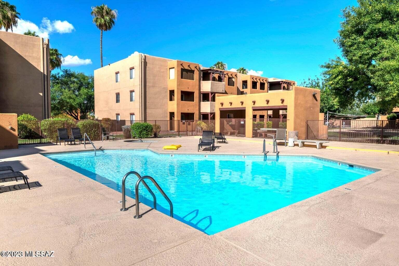 Welcome to this modern 3bd/2ba condo located in the popular Casa Club Condominiums!  Close proximity to shopping, restaurants, public transport, hospitals and U of A.  2nd story, Laminate wood floors, warm gray walls, SS appliances.  Beautiful mountain views from the primary bedroom, walk-in shower and closet. Private balcony with an additional storage closet. Gated!! Community washer/dryer, pool, tennis court, workout facility.