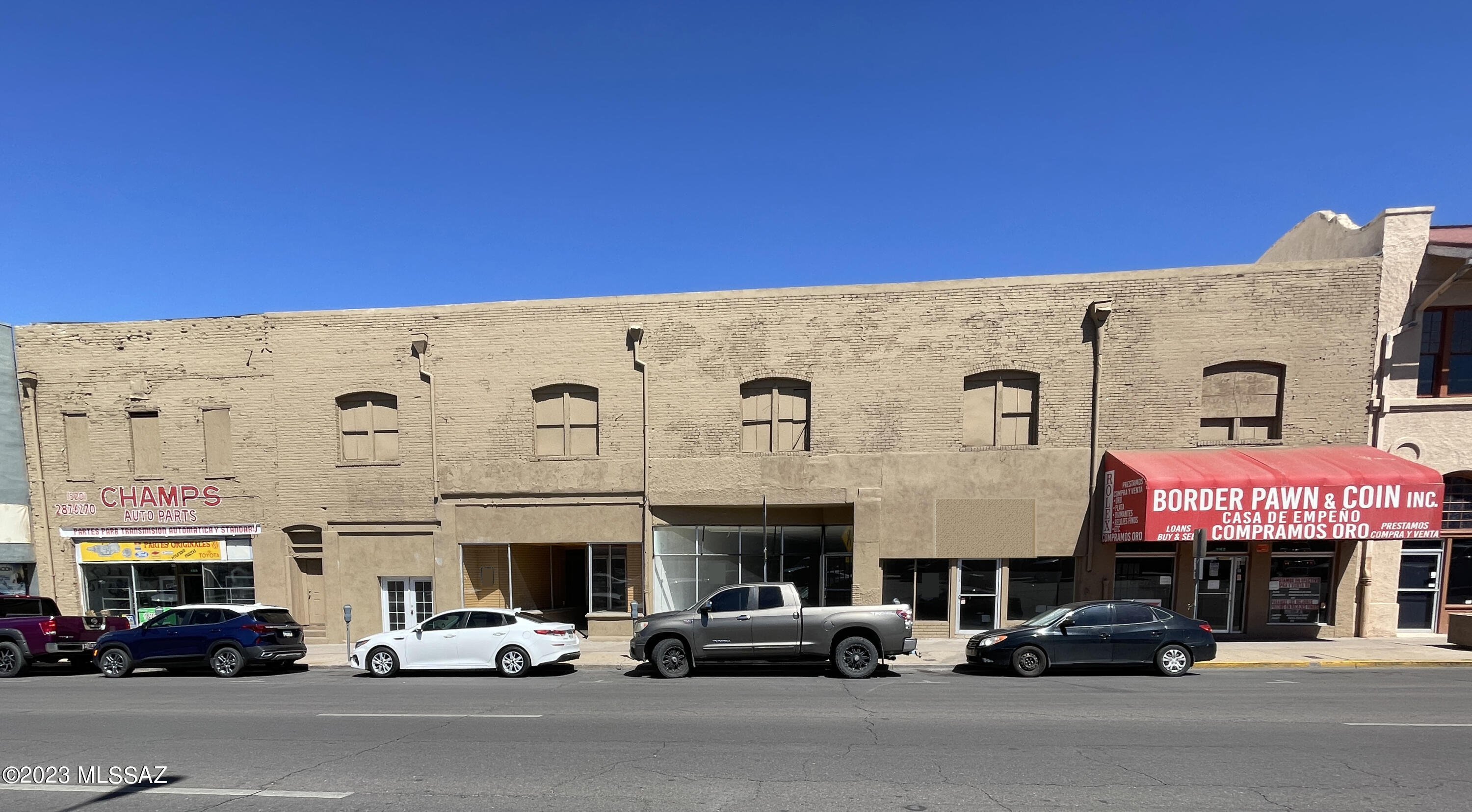 Commercial Building for Sale in the business district near the border in Nogales, AZ, nearby the intersection of W. Crawford St. and N. Grand Avenue.
Includes 6 Retail Rental Units, opportunity for business development with 3 units available currently along city street with generous side-walks in high foot traffic area.
Excellent retail/business opportunity, call to schedule your tour.

Bonus feature, second full level space, open from east to west building walls, above rental units over 6,000 square feet, locked door stair-step access from Unit A and along Grand Ave.
Total 17,813 Square Feet/ Assessor, Building and Rental Units.

With a visit, Seller open to discussing more details on the property and financing terms.