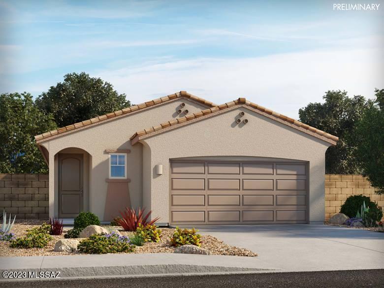 Brand new, energy-efficient home available by Mar 2024! The primary suite in this spacious single-story plan boasts dual sinks and a walk-in closet. White cabinets with cream/black granite countertops, Travertine-look tile flooring and warm grey carpet in our Cool package. Visit Sonora at Entrada del Pueblo and explore new homes in Sahuarita, Arizona. This community features five floorplans and offers extensive amenities including a splash pad, pools, walking and biking trails, and a safari park with convenient access to I-19 and major employment centers. We also build each home with innovative, energy-efficient features that cut down on utility bills so you can afford to do more living.*  Each of our homes is built with innovative, energy-efficient features.