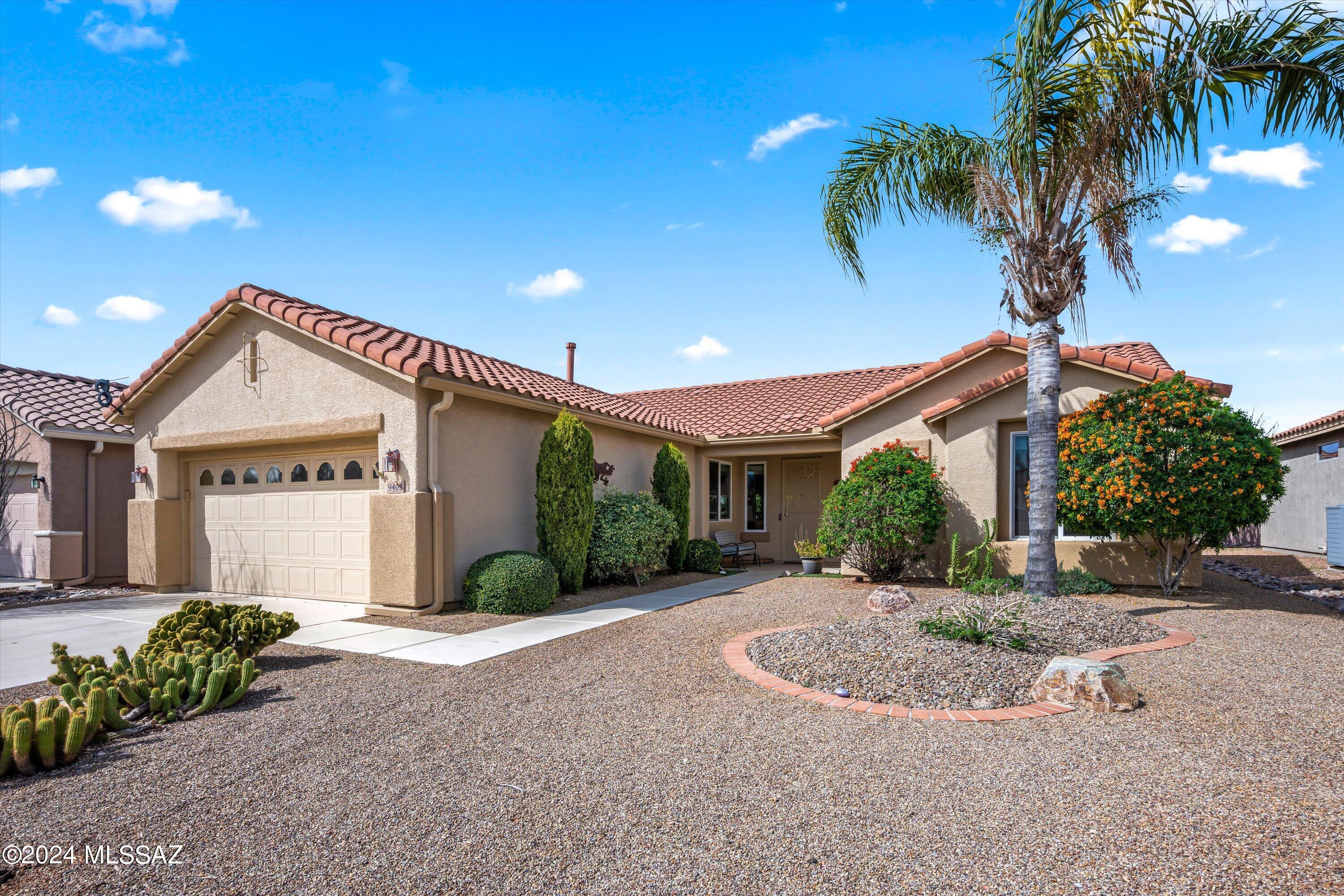 Welcome to this charming Lantana model home nestled in the vibrant Sunflower active adult community. At 1,770 sq ft, this home features a versatile den, perfect for a office or cozy hobby retreat. The Murphy bed in the guest bedroom allows functional usage when the guests are not visiting. A well designed kitchen with island flows into the open architecture for great entertaining experiences. Enjoy the peace of mind of new windows; newer HVAC and water heater systems. Outside, discover a beautifully landscaped oasis with flourishing lemon and orange trees. Embrace effortless living in this serene and meticulously cared-for abode.