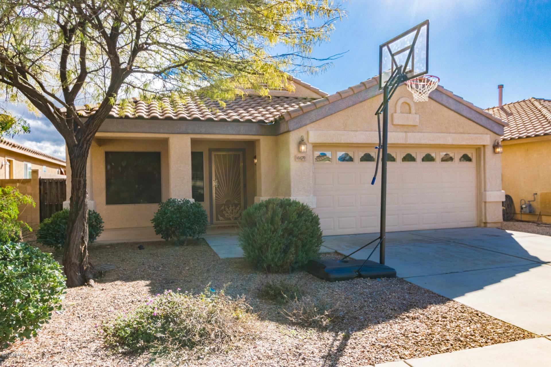 See your new home today! Nestled in the Mesquite Ranch Community, within minutes of Senita Elementary, Rincon Vista Middle School, and Sierra Morado Park. This home welcomes you to a bright and open floorplan, vaulted ceilings, custom color scheme, tile flooring, and an inside laundry room is always a plus! Rich wood cabinetry, white appliances, double sink and a breakfast bar complete this tasteful space. Spacious bedrooms. Master ensuite offers a double sink vanity. Enjoy the beauty of nature with a dip in the pool or taking in the sweeping mountain views. Schedule your showing today!
