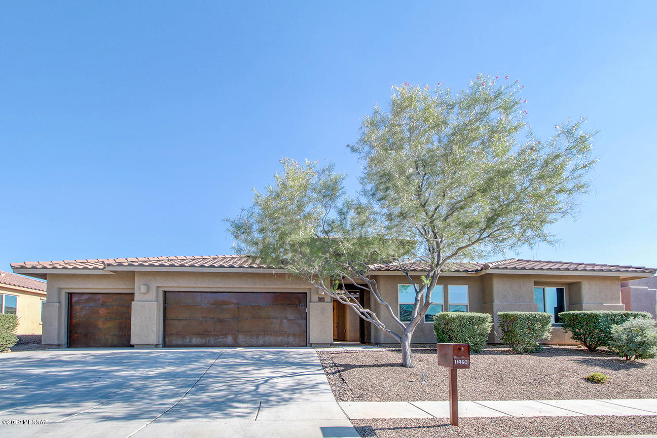 Gorgeous Mountain Views! This spectacular 4BR+Den/2.5BA entertainers home located in the highly desirable Sky Ranch Estates. A 2012 energy efficient gem features a split-floor plan with tile throughout. Gourmet kitchen w/gorgeous granite island, SS appliances to include GE Advantium convection microwave, reverse osmosis, walk-in pantry, butler's pantry, extra-large laundry room. Private Master Suite w/garden tub, separate shower, dual vanities, huge walk-in closet. Gorgeous travertine & turf backyard for entertaining, gas BBQ stub, 10 seat fire pit table with travertine top, built-in banquette corner piece, spacious 4-car garage w/sealed floors, water softener and the list goes on. Relax outdoors while enjoying the protected desert preserve in your backyard! A MUST SEE BEFORE IT GOES!