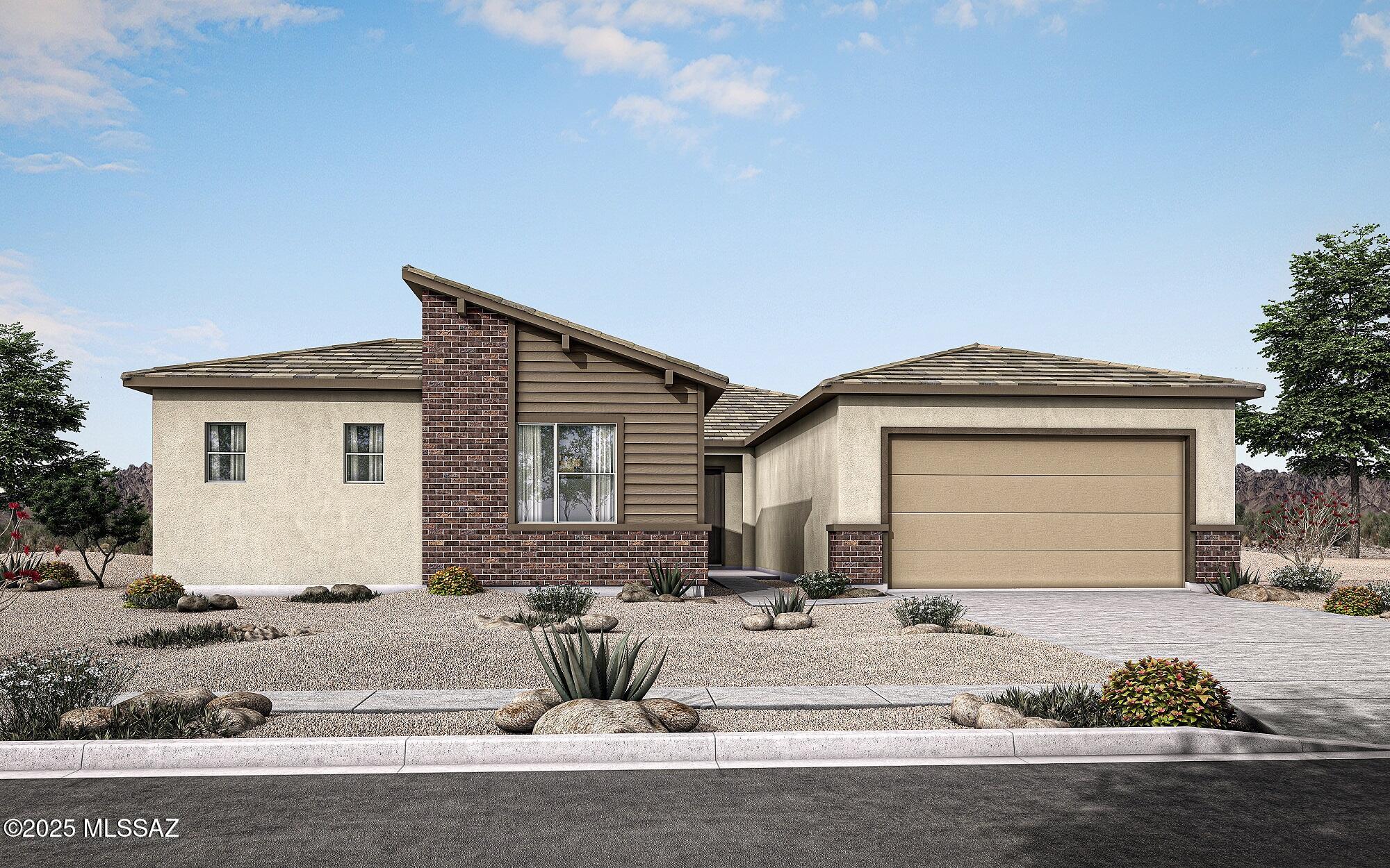 Mint floorplan with Midcentury Modern elevation.