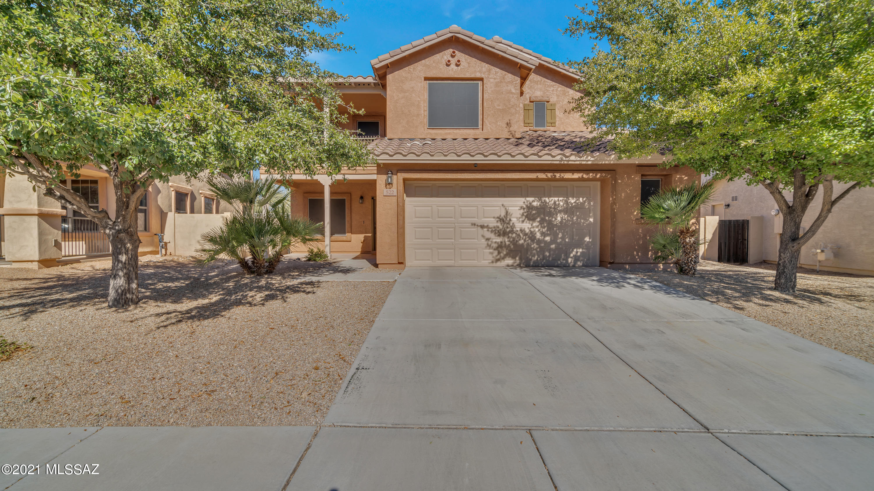 This unique 3 bed 2.5 bath Maracay home in the desired gated subdivision of  Rancho Sahuarita features a 2 story  Contemporary style open floor plan with high ceilings formal living and dining area adjacent to a spacious family room and kitchen, features an eating breakfast area, a center island, a spacious walk-in pantry, and
plenty of cabinetry space. Downstairs is an office/den with a walk-in closet, a half bath, and a lighted staircase to all bedrooms all with walk in closets
with a bedroom offering a private balcony. Hallway full bath with custom backsplash and laminate wood flooring Master Suite also offers a private balcony with mountain views. Enjoy the outdoors in a relaxing Arizona room
with epoxy flooring and a backyard with a hot tub, mature trees that offer plenty of shade, synthetic grass, and
mature vegetation. home features ceramic tile flooring, laminate flooring, carpet, and very close
proximity to Anza Trail K-8 (A+) School. Enjoy the amenities that Rancho Sahuarita offers: from a clubhouse with
a fitness center, community pool/water splash park, dog park, running & jogging paths, Sahuarita lake, and
nearby shopping & dining places.

Recently painted, both interior and exterior.