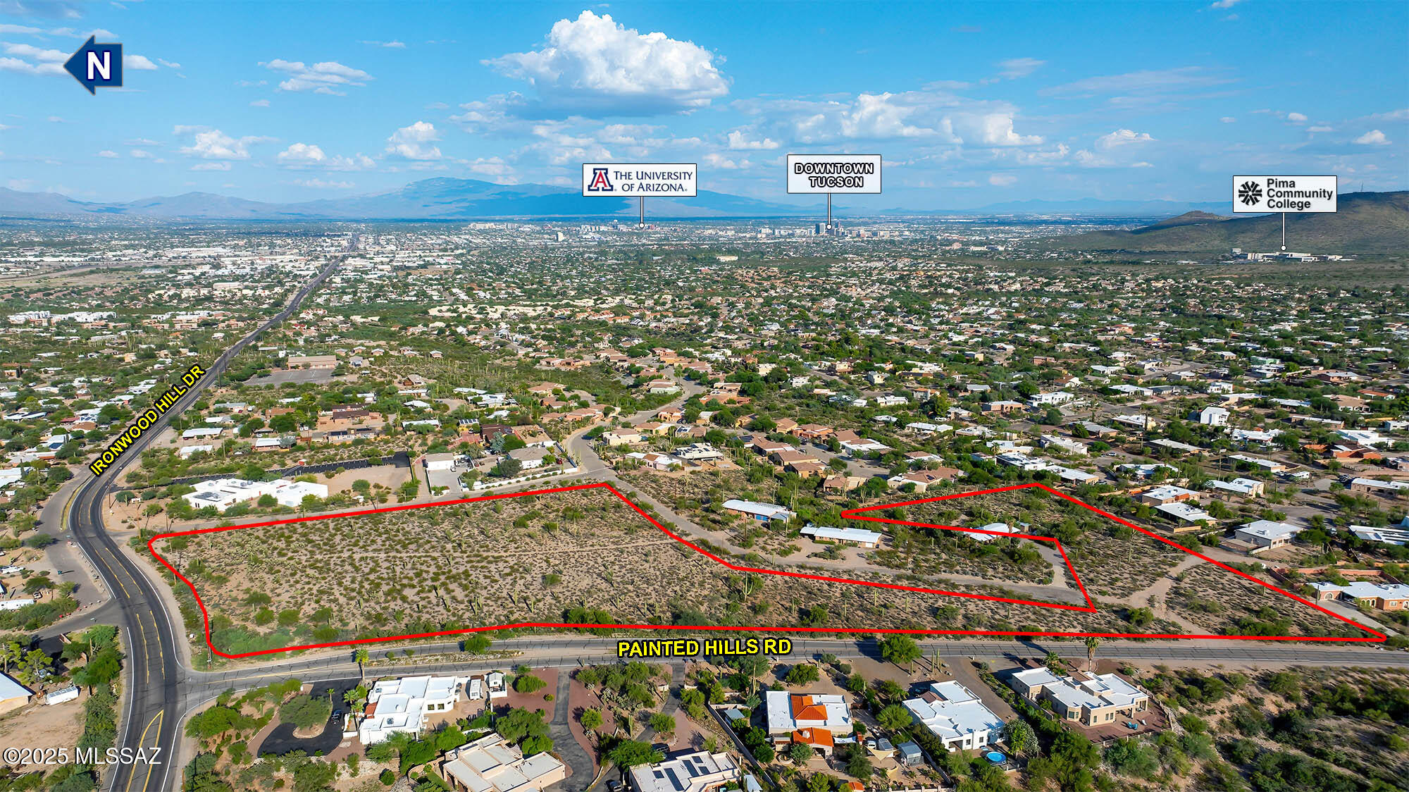 ±9.04 Acres • Potential residential development of ± 20 homes under current zoning. • Grant Road is a major east/west arterial which turns into Ironwood Hill Drive west of Silverbell
Road. • Located in desirable scenic area at the base of the Tucson Mountains. • Easy access to Interstate 10.