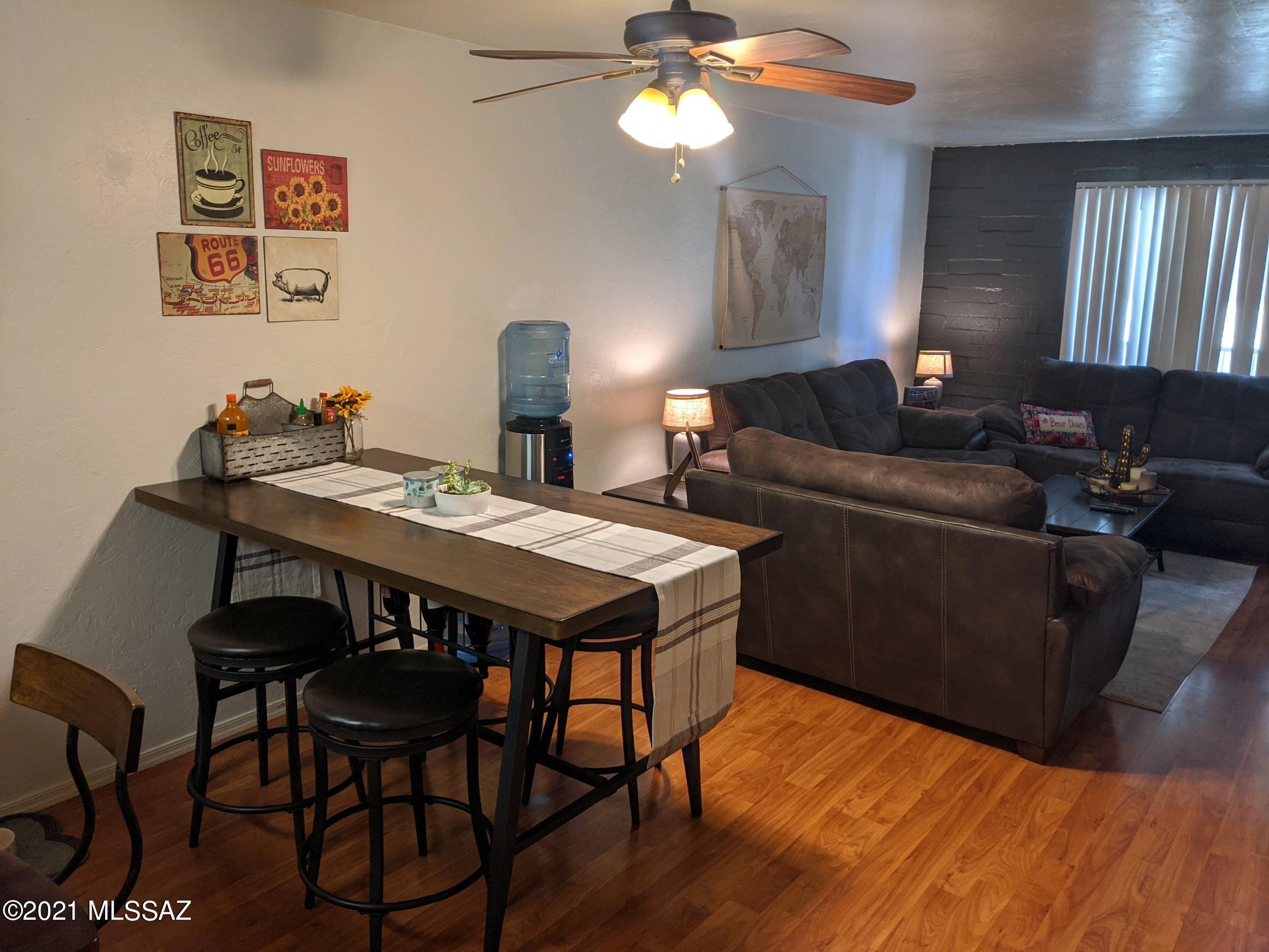 You already know if you want to be close to the UofA, this is THE location. This spacious 2br/1.5ba unit is conveniently located at the SW corner of the complex with dedicated parking spot #87 right outside. Front door faces west, not the street, while the balcony espies the pool area. Most furnishings available. This gated community features numerous amenities including a swimming pool, pool table, laundry, study lounge, and an accessible on-site property manager.