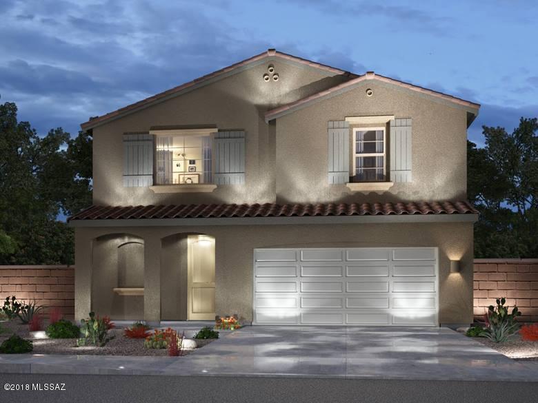 Brand NEW energy-efficient home ready April 2018! You will be wowed when you enter this Turquoise home through the soaring foyer. The open kitchen equipped with SS appliances, white cabinets, and granite countertops and dining areas allow you to be in the kitchen but still close to guests as you entertain. Eva brushes nickel fixtures in all baths.  Copper Ridge at Rancho Del Lago is situated beside the Rincon Mountains and within walking to Vail school district. Known for their energy-efficient features, our homes help you live a healthier and quieter lifestyle while saving you thousands on your utility bills.