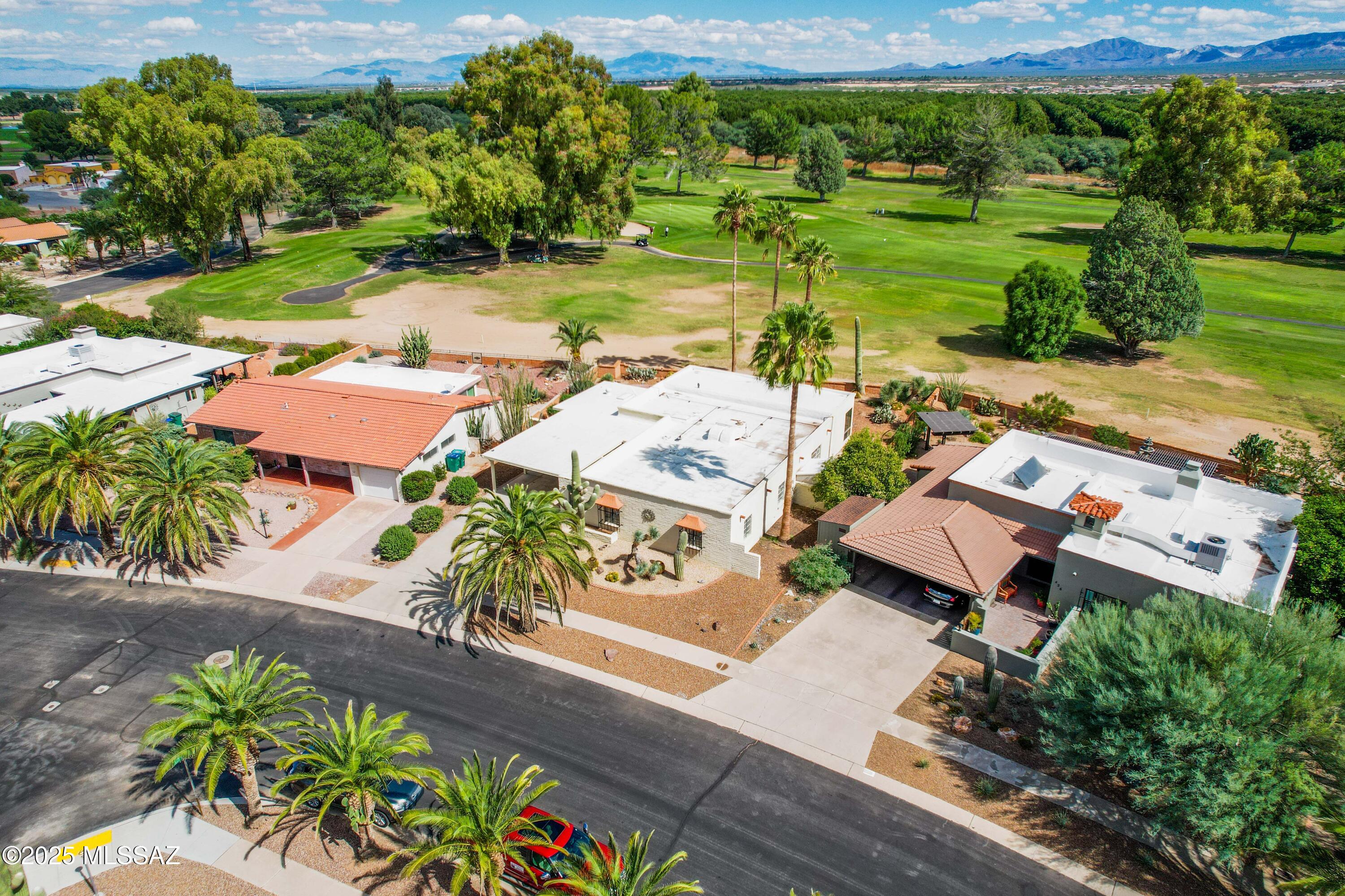 If you are waiting for that 'once in a lifetime homesite'...wait no more! Brand New HVAC!
This is a rare Santa Rita Mountain and Haven Golf Course homesite. 3 bedrooms / 2 baths. 2363 square ft. with a MAGNIFICENT well constructed Sunroom addition panning the width of the home - FLOOR to CEILING windows! Laundry, storage, workshop room is not in the square footage. 
Great bones and endless possibilities.