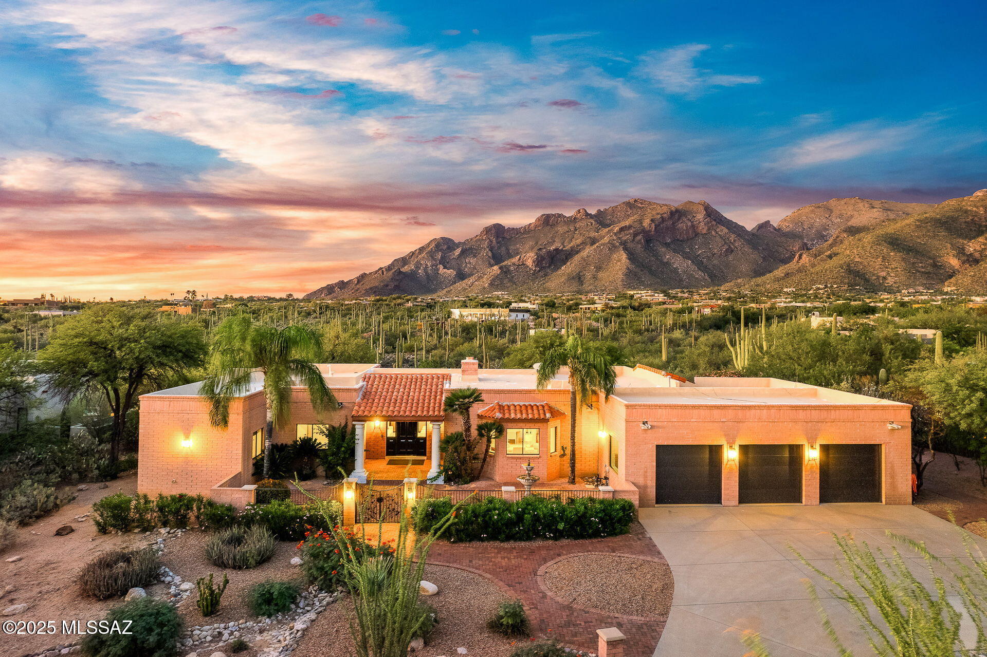 Located in the heart of the Catalina Foothills, this stunning 4,206 sq. ft. home offers 4 bedrooms, 4 bathrooms, and a 3-car garage with breathtaking mountain and sunset views. The gourmet kitchen features Wolf and Sub-Zero appliances, new quartz countertops and designer lighting. The open floor plan seamlessly connects the living, dining, and outdoor spaces, making it an entertainer's dream. Experience refined desert living with luxury finishes, timeless style, and views that truly inspire.