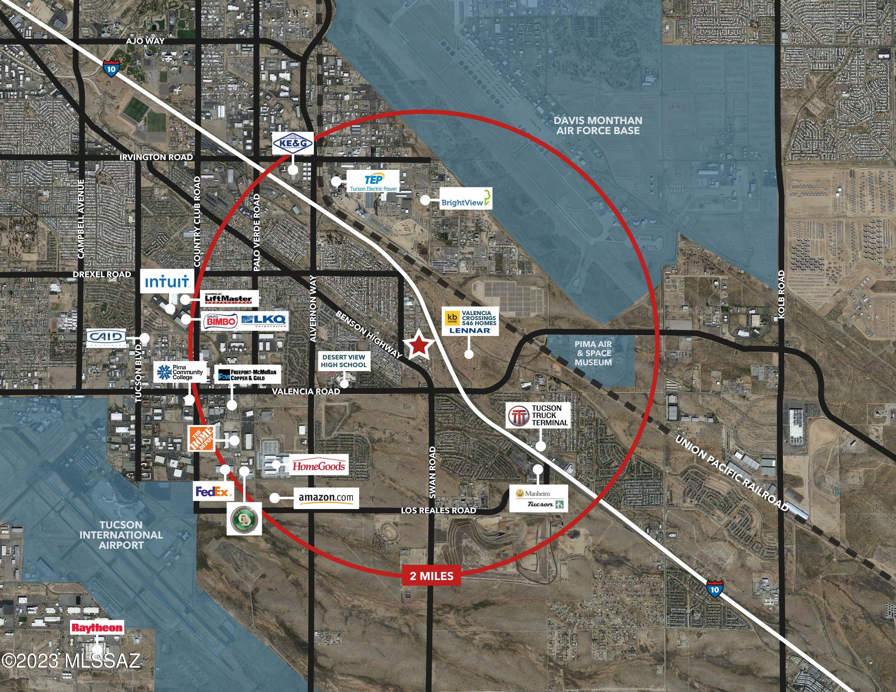 ±13 ACRES INFILL NEAR THE NWC OF VALENCIA AND INTERSTATE 10 TUCSON, ARIZONA. Zoned CR-3 residential in Pima County. Great site for a traditional residential single family community.  Possible RV or Mobile home park development opportunity. IN THE COMP PLAN FOR INDUSTRIAL. GREAT INDUSTRIAL REZONING OPPORTUNITY Flat site with agreat marketing window on I-10. Great location in between Tucson Airport and Davis Monthan Air Force Base. Close proximity to many major employers such as Raytheon, Home Goods, Paragon Space Development, Universal Avionics, Pepsi Bottling Co. and many more. All utilities nearby.  Ask broker for a detailed marketing package.