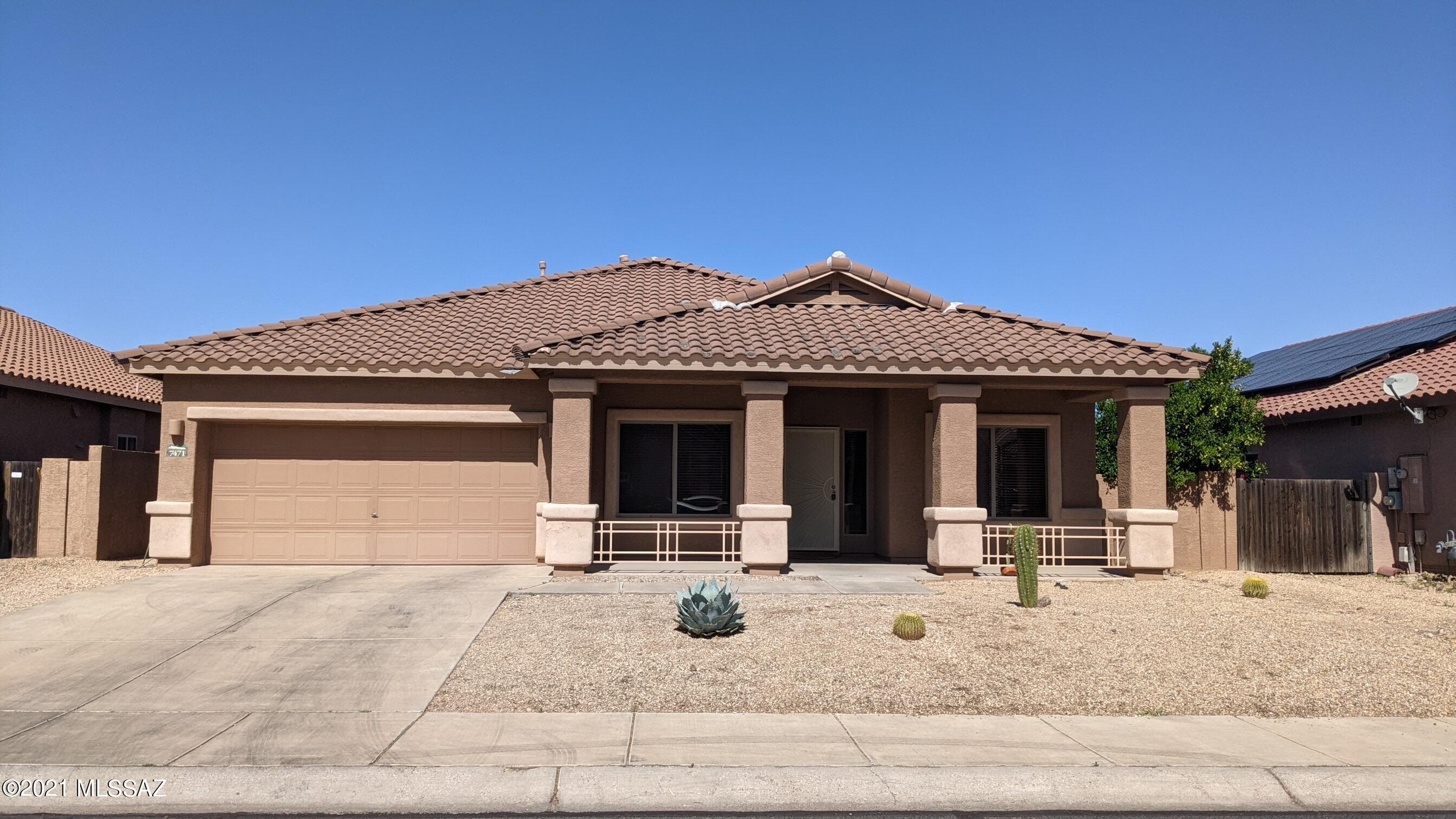A spacious 4 bedroom home nestled in a beautiful community on the northwest side. Enjoy a wide open floorplan with a gourmet kitchen, large walk-in pantry, and stainless steel appliances. Floorplan includes both a formal living room and a family room. Ceramic tile throughout with carpeted Larger bedrooms. Backing to natural desert allowing for beautiful views and nature with a built-in BBQ. Come enjoy a quiet neighborhood in a great location near parks, library, movie theater, gyms, shopping, and quick access to I-10 to get to anywhere in the city.