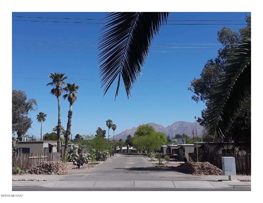 Glenn Campbell Villas. 1505-1527 E. Glenn Street consists of 12 Private casitas each with their own yard and carport! 10 buildings with 8 1-bdrm units and 4 studios, 5 tax parcels, sited on just over an acre. Makes for easy residential financing. All are rented on 1 year leases and generating $7265 gross rent per month. Each unit has their own gas and electric meter. Great U of A location Just West of Campbell & 1 Block to Mountain Ave Bike Trail. Quiet & Private. Charming w/ Wood beam ceilings . Property just renovated. Eight New Kitchens with solid Alder cabinets, Granite counters, & Stainless appliances. 8 units also have new bathrooms including fixtures, tile and marble. New skylights. Electrical and plumbing upgrades. All 12 received new HVAC! New solid redwood fencing and stonework Each unit has its own carport and private fenced yard