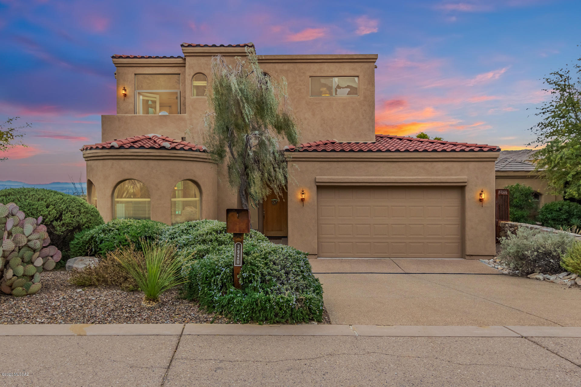 Walk in and I give you the feeling of comfort, class, luxury, and tranquility in one of the finest neighborhoods in the Catalina Foothills. Enter and find my generously sized open gourmet kitchen with plenty of space for cooking, entertaining, and all of your daily needs. You'll find my floorplan offers you 360 views of the mountains, city, sunset, and sunrise, with great daylight and an inviting open feel. Iv'e been freshly painted inside and out, and completely move in ready. Don't worry about expensive electric bills, I come with an owned Solar system for fantastic savings.Walk outside you'll enjoy a private yard with mature fruit trees, sparkling pool, and absolutely break-taking views. Come find out why I'm one of the most desirable floorpans in the area.  I'm truly a MUST SEE home.