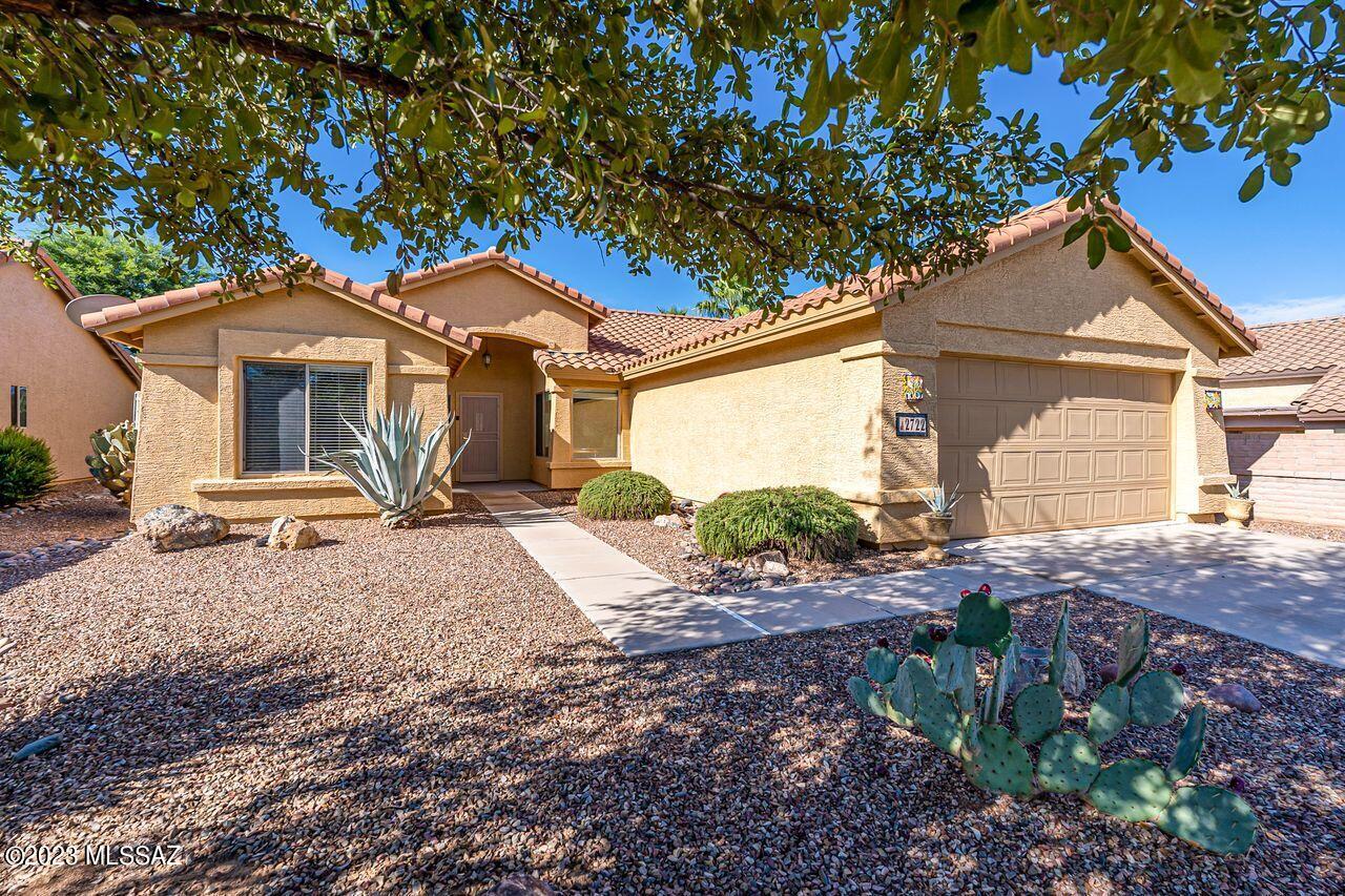 Welcome to this beautiful and owner-maintained home in the highly desirable Quail Creek gated neighborhood. Features 1,569 square-feet, two bedrooms plus a large den/office, two full baths, spacious great room, bright and open kitchen including gas range, refrigerator, dishwasher and microwave, laundry room with washer dryer, two-toned interior paint and an extended two car garage with finished floor and built-in cabinets. Enjoy the backyard to the private covered patio with extended pavers and a natural gas BBQ and professional landscaping! Enjoy the benefits of low energy bills with a modern solar system. You will enjoy the endless community amenities Quail Creek has to offer!