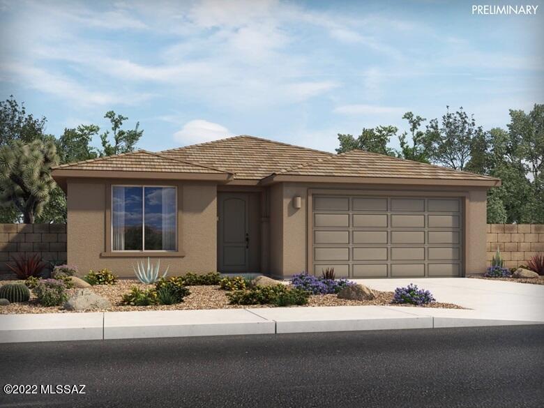 Brand NEW energy-efficient home ready January 2023! Invite friends and family over for parties in the great room adjacent to the kitchen with island. Slate cabinets with white-toned quartz countertops, marble-look tile flooring with dark gray tweed carpet in our Balanced package. Cancel your gym membership and enjoy the state-of-the-art fitness center, complete with a variety of classes, just steps from your front door. With neighborhood pools, community center, and trails, you'll never be without something to do. Plus, there's easy access to Club Rancho Sahuarita, schools, shopping and I-10. Known for their energy-efficient features, our homes help you live a healthier and quieter lifestyle while saving you thousands on your utility bills.