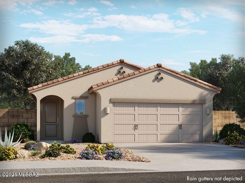 Brand NEW energy-efficient home ready 2022! This 3 bedroom, 2 bath, single-story Garden home has a fabulous open floor plan with a covered patio. Charcoal cabinets, white/black/garnet granite countertops, & sand carpet with smoky 18''x18'' tile in our upgraded Elegant package. La Estancia features great community amenities such as park, playground,
pool and splash pad. Known for our energy efficient features, our homes help you live a healthier &quieter lifestyle while saving you thousands on your utility bills.