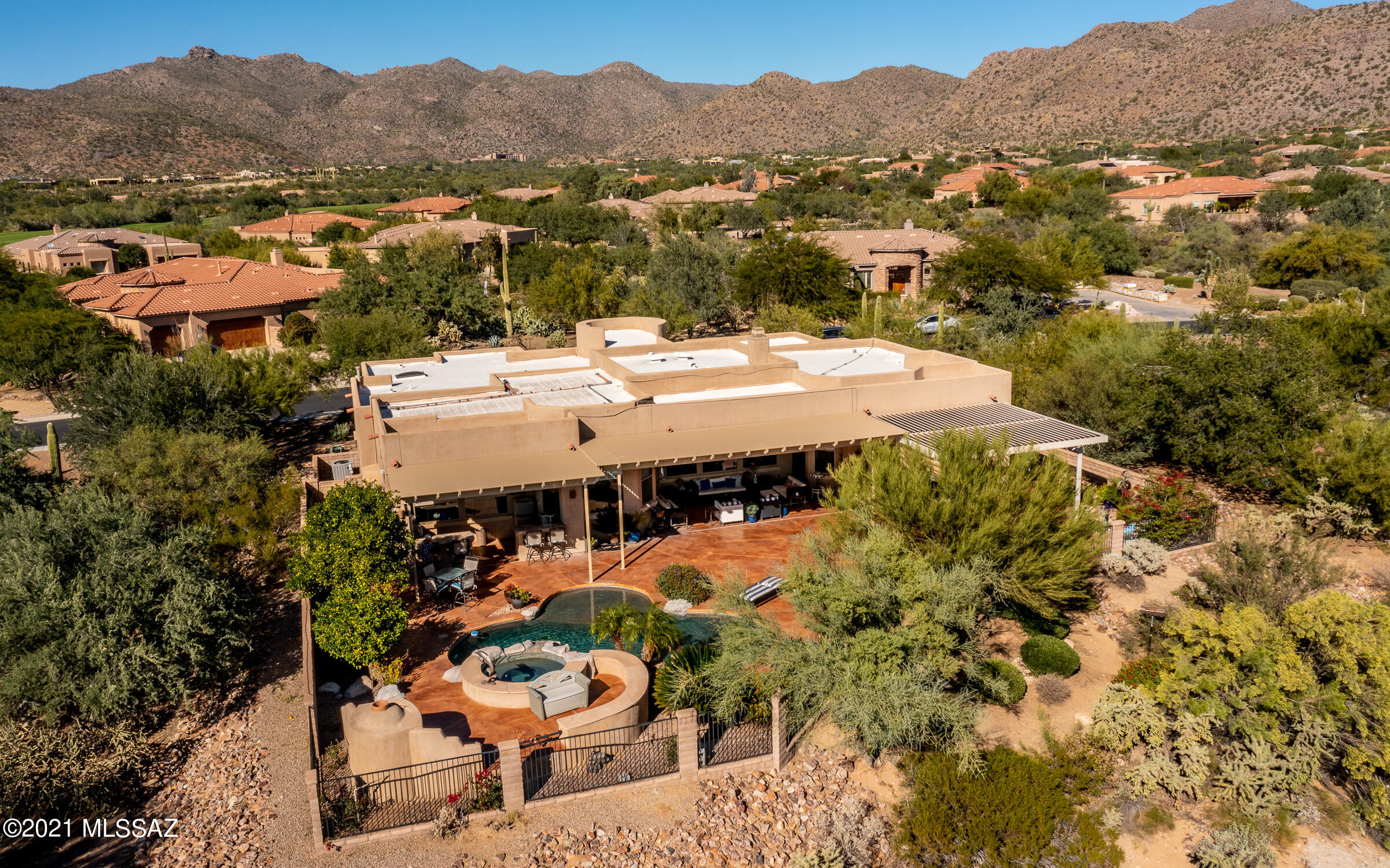 Dream Home Alert in GATED Dos Lagos. Finally the home you have waited for. On the GOLF COURSE, OVERLOOKING THE LAKE, DESERT, MOUNTAIN & SUNSET VIEWS. One of the most highly upgraded homes in the community. And a BACKYARD OASIS to make you understand you have arrived. 3541sqft; 3bd/3 1/2ba + Den w/Built in Desk/Shelving & Murphy Bed. Gourmet Kitchen w/Granite Counter Tops, upgraded SS Appliances, Island w/bar style seating. 20'' Ceramic tile throughout main living areas. Spacious Master Suite w/2 walk-in closets, Separate Vanities & Garden Tub. Fabulous Den, 2 Spacious Guest Bedrooms. Formal Dining room. Spectacular backyard oasis. 3 PERGOLAS, SUNSHADES, GRILLING STATION W/SINK, HEATED SWIMMING POOL/SPA, RAISED SEATING AREA W/GAS FIREPLACE, FRUIT TREES, CEILING FAN, VIEW FENCING & FULLY FENCED & GATED. VIEWS, VIEWS, VIEWS.  Calls today for a personal showing.