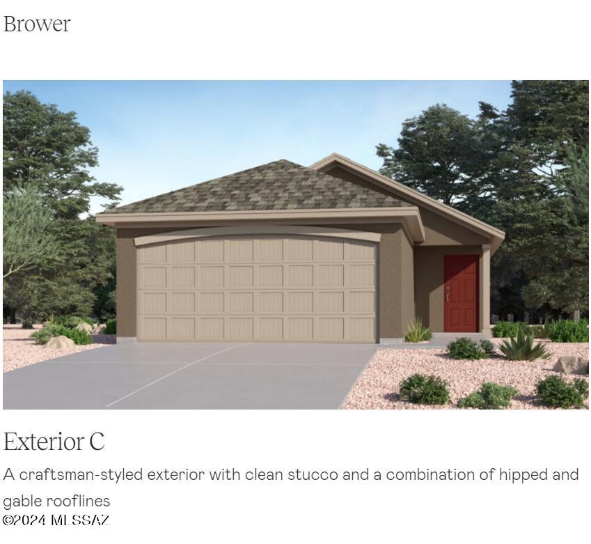 This new single-level home features a convenient open-concept layout that combines the kitchen with the living and dining areas. Three bedrooms are tucked away to the side of the home for enhanced privacy, including the spacious owner's suite, complete with a spa-inspired bathroom and walk-in closet. A two-bay garage completes the home. Our homes come with the Frigidaire Stainless Steel Appliances, Rinnai Tankless Water Heaters, Post-Tension Foundation, Taexx built-in pest control system, Radiant barrier roof decking, 2'' Faux Wood Blinds and more!