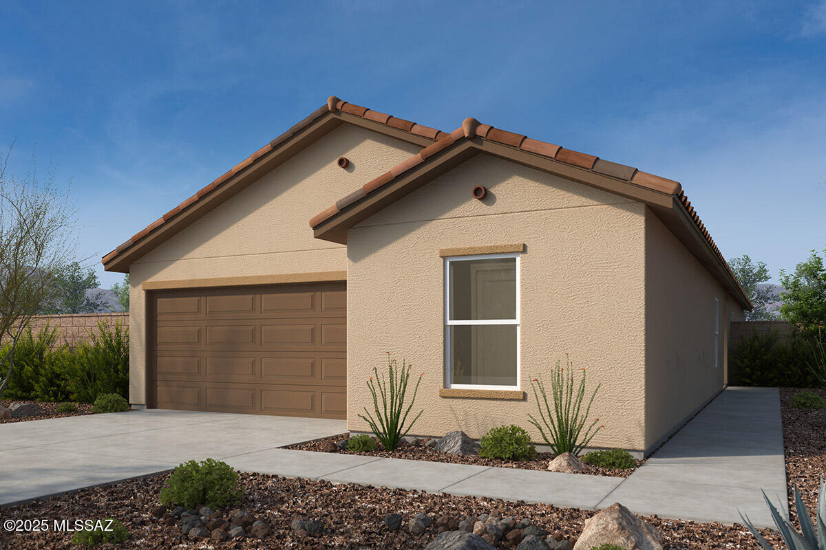 Brand new community at SW corner of Valencia & Houghton. This single-story home features an open floor plan and covered back patio. Overlooking the spacious great room, the kitchen showcases granite countertops, birch cabinets in choice of two colors, an island, pantry, and Whirlpool® stainless steel appliances. The den can be converted to bedroom 4. The primary suite boasts a walk-in closet and adjoining bathroom with a walk-in shower and dual-sink vanity. This is a floor plan listing. Home is to be built, and buyer may choose features and homesites that are not included in this base price. Call today for more information. Base price range does not include lot premiums and/or additional upgrades other than included features. Property taxes are not available to date
