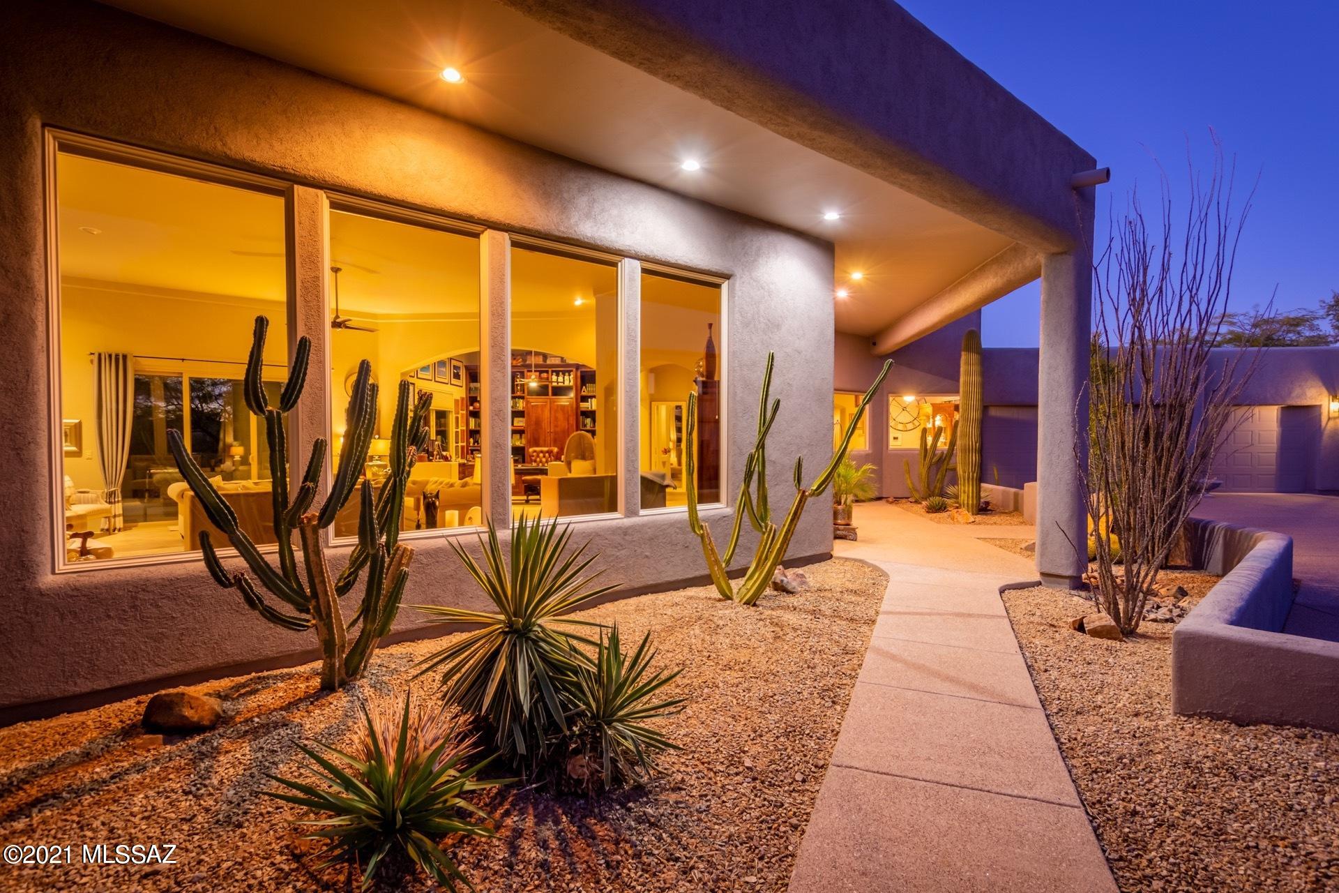 Outstanding custom home; meticulously maintained in gated Canada Hills Estates. This home offers a large owners suite with a separate sitting area, and large walk-in shower. Three additional beds and 3 full baths, new paint inside and out, and views from every window. Kitchen has built-in refrigerator, black granite counters, wine cooler, roll out drawers, gas cooktop. You will love all the outdoor areas with panoramic views from the large pool area, which is pebble tech with water feature or you can sit by the beautiful outdoor gas fireplace. Large 3-car garage with lots of built-ins, and private work room. So much to offer!