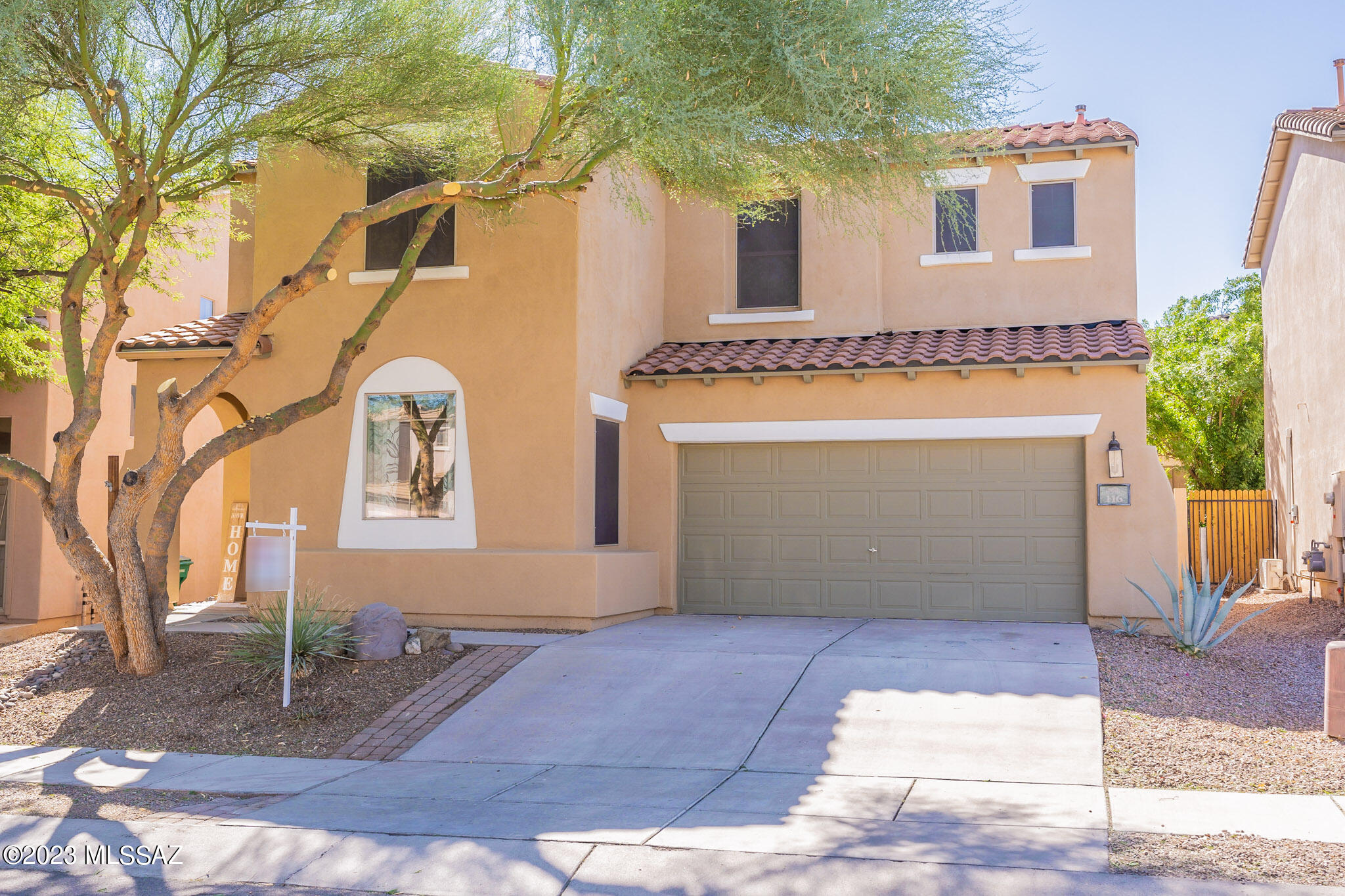 This two-story home with solar boasts a generous size of 2221 square feet, providing ample space for comfortable living. As you step inside, you'll be greeted by an inviting interior that is both functional and stylish.  New HVAC, water heater, new paint inside and out. With the convenience of natural gas inside and out, cooking will be a breeze. The backyard is adorned with mature trees, creating a serene atmosphere where you can relax and unwind. The pergola covered in vines offers a shaded area perfect for outdoor gatherings or enjoying your morning coffee. Includes a 16 yr warranty on the artificial turf. Conveniently located with easy access to amenities and services, this property provides the perfect balance between tranquility and accessibly.