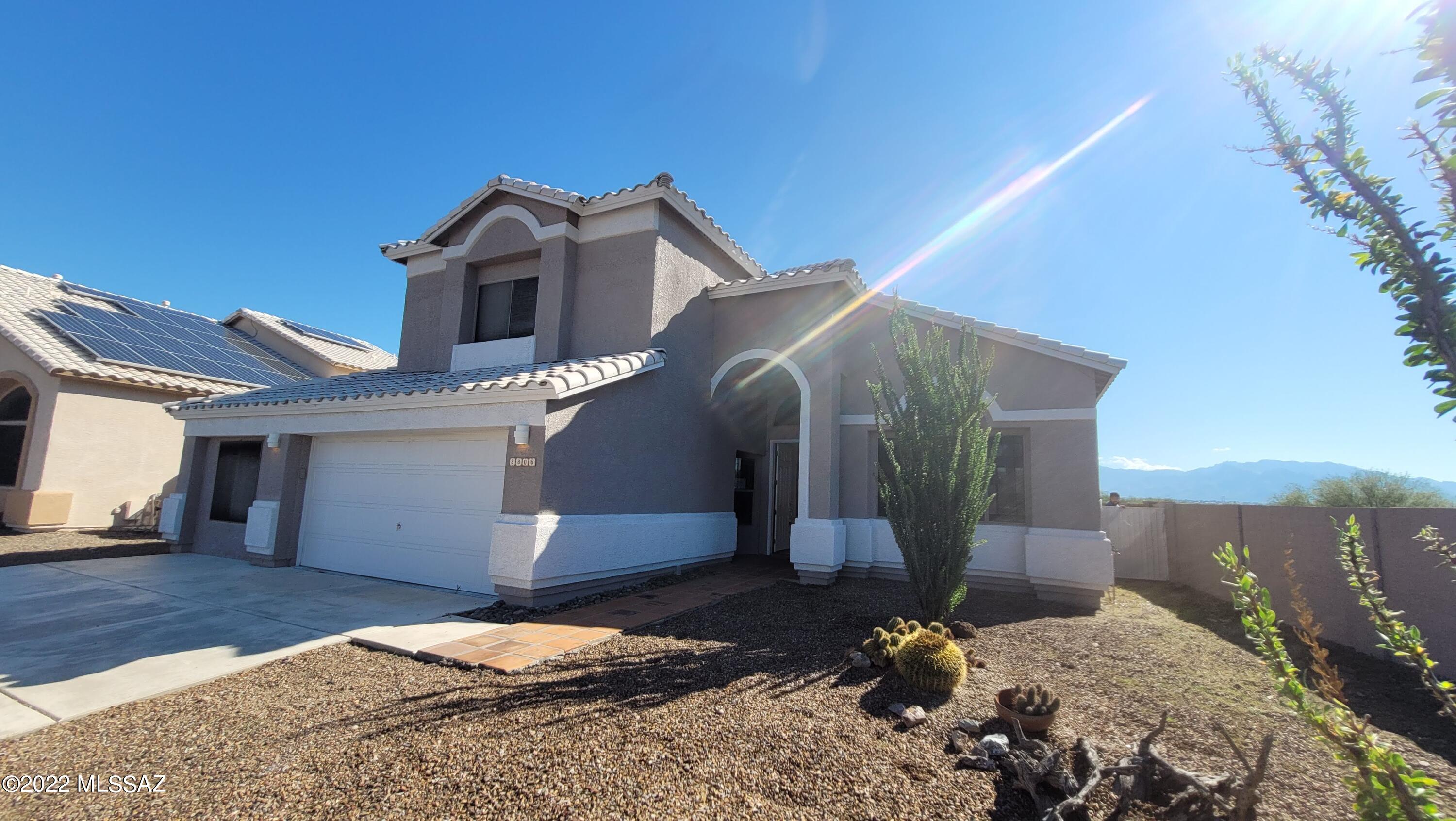 Massive 2 story contemporary home with 4 beds, 3 baths, 3 car garage, pool and spa.