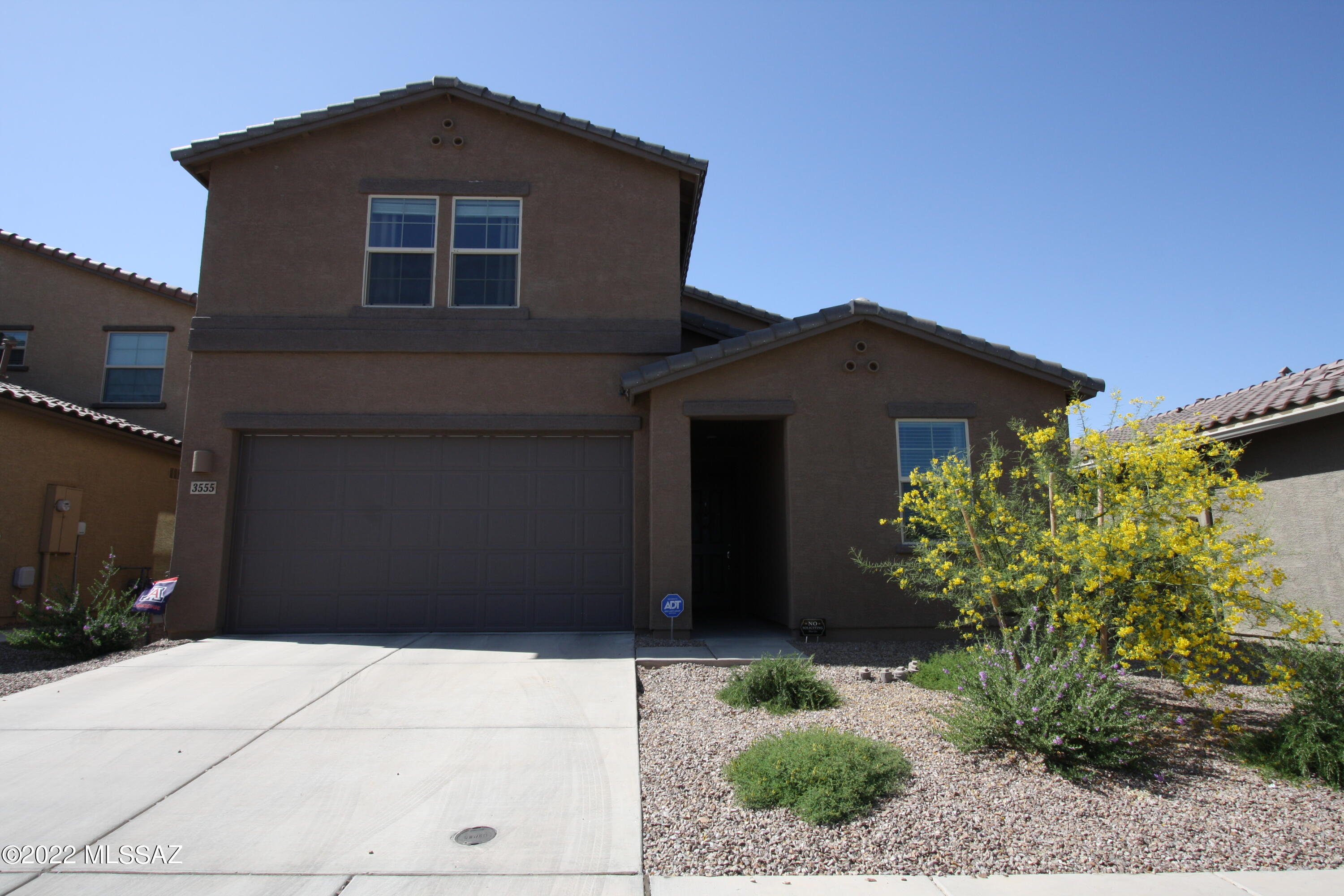 Beautiful 4bdr/3ba home w/Loft in the new community of Mountain Vista Ridge! Open concept floorplan, kitchen features gas stove, stainless steel appliances, pantry, spacious granite counters and bar seating. Primary bedroom is downstairs and has beautiful ensuite w/glass shower and walk-in shower. Upstairs offers a Loft space and three bedrooms! Fabulous home built in 2021 w/Ring doorbell, leased alarm system, three car tandum garage and more! Tucson outdoor living at it's best w/covered patio, mountain views and room to relax or entertain.   NO CATS ALLOWED   EMS REALTY REPRESENTS THE LANDLORD ONLY ON THIS LISTING.