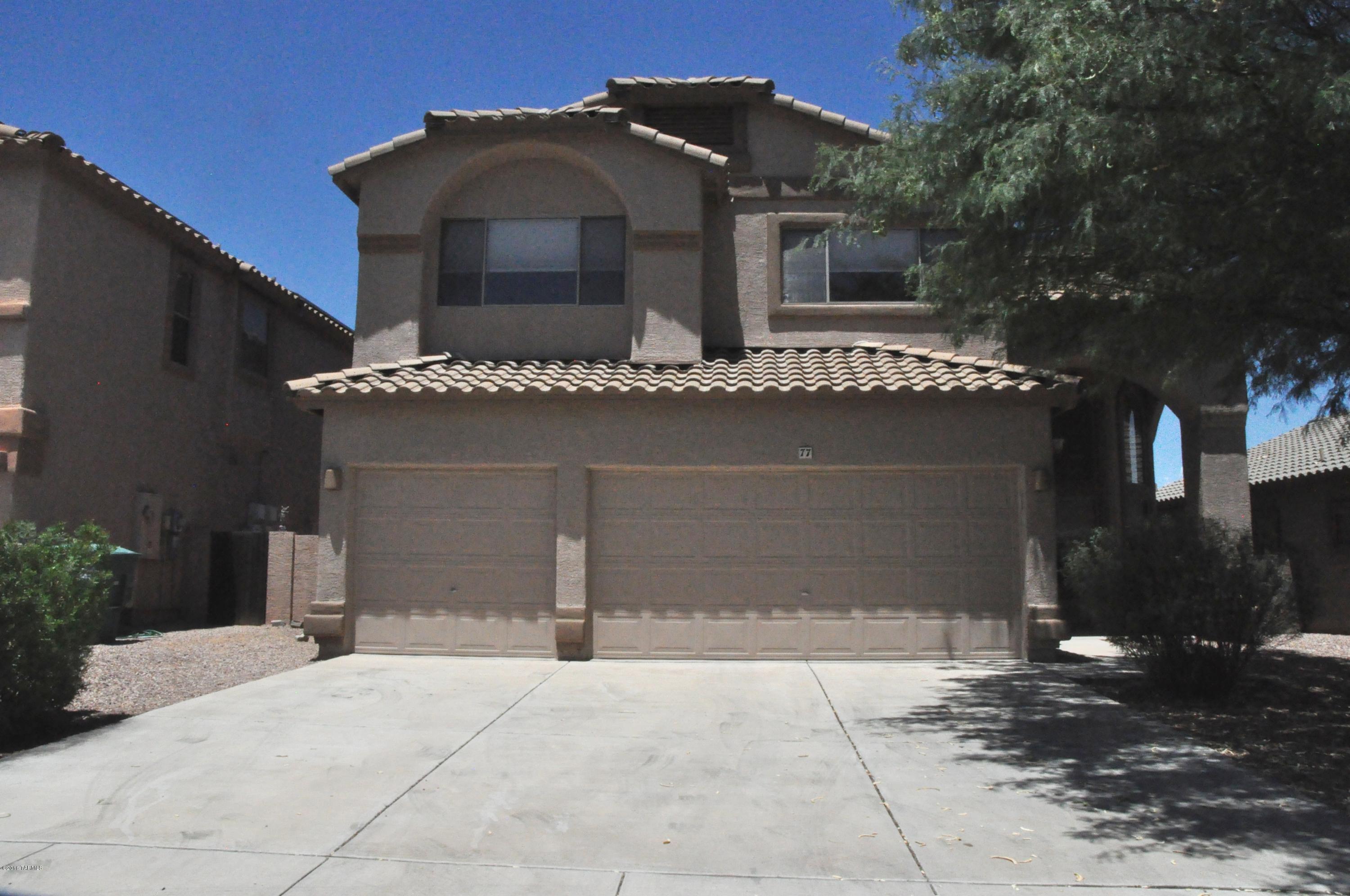 Beautiful, 2-story home with vaulted ceilings, grand staircase entry, upstairs loft, irrigation system in backyard with timer, light-blocking shades upstairs, and power screen on patio. Lot backs to common area. Freshly painted outside!
Portable Spa with new cover to convey as well (there is also a community spa)