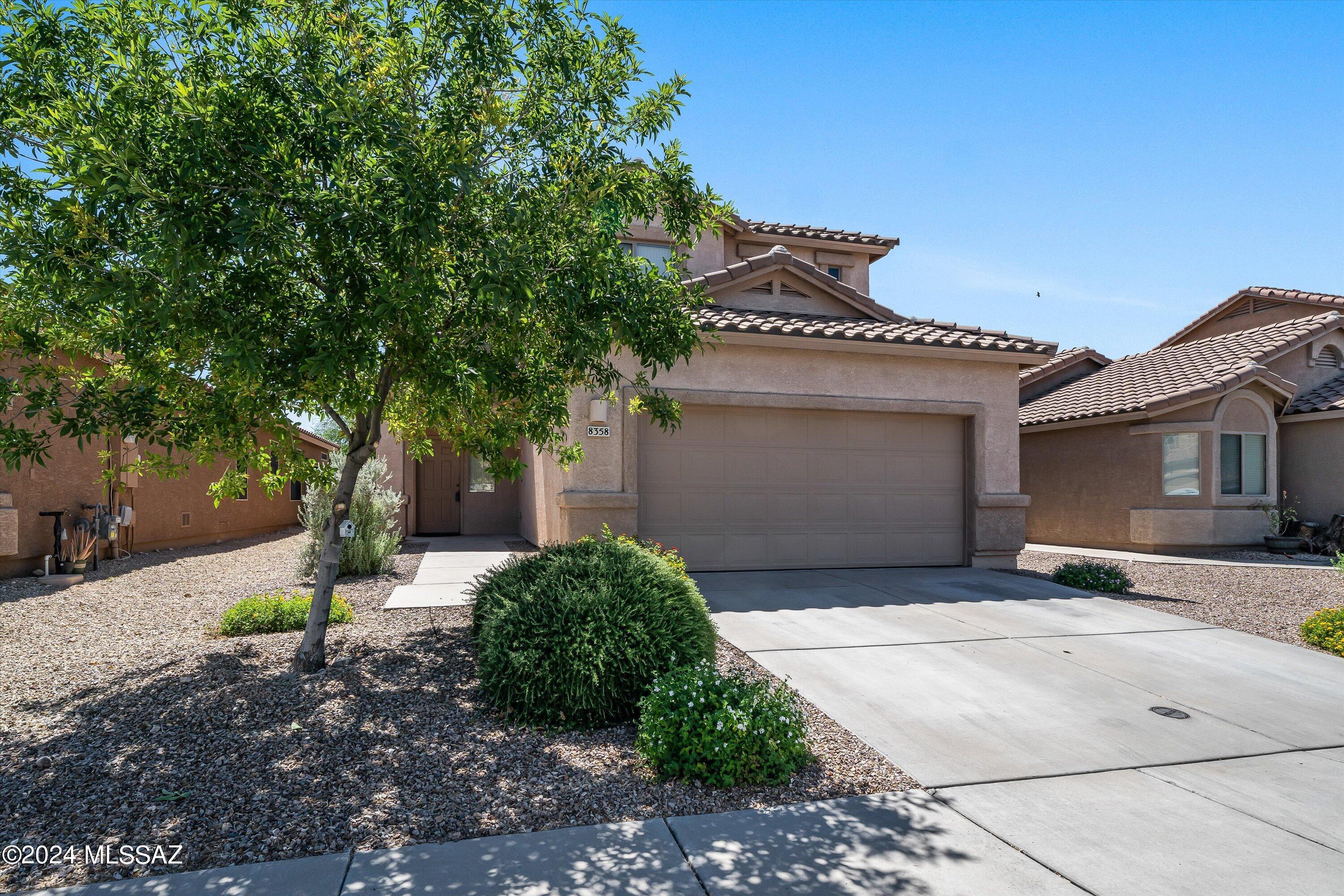 Located in the Vail School District, this beautifully maintained and recently refreshed 4BR/3BA home in the Empire Heights Community is ready and waiting for you. The light and bright interior was just professionally painted & new carpet was added to the stairs, 2nd story hallway & bedrooms.  The 1st floor is all ceramic tile. New range & microwave in spacious kitchen w/ pantry and bay window in the dining area .  Large great room allows endless decorating flexibility. Primary bedroom features bathroom with large walk-in shower and ample closet space. Tasteful window coverings and ceiling fans throughout. Large laundry room w/sink w/gas and elec. options. The backyard with covered patio & block wall is an open palette awaiting your creativity. Tasteful low care landscaping in front of home generates great curb appeal.Nearby community area w/ pool, BBQ area, dog run & park.  Close to shopping, schools, restaurants, I-10 and everything southeast Tucson has to offer.