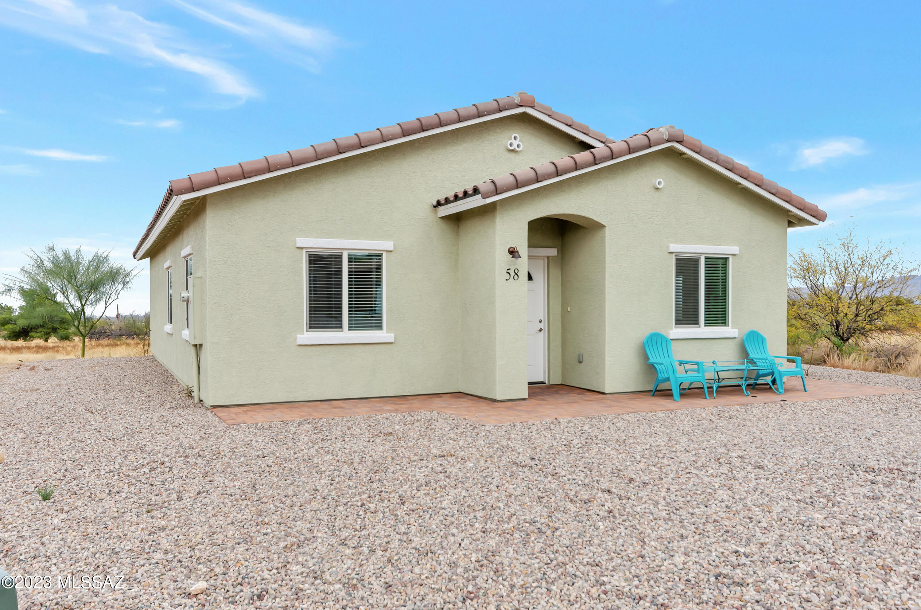 If you are looking for peaceful, easy living, this home will appeal to you. This move in ready home was built in 2021 and features 3 bedrooms and 2 full baths with contemporary finishes. High ceilings and ceramic tile throughout the home create an open, bright and comfortable impression. The 1364 sqft floorplan is very functional and will appeal to those looking for a home that is ''just right!''  Located on a quiet, paved, cul-de-sac in the highly sought after Vail School District, this home should be on your list to see!