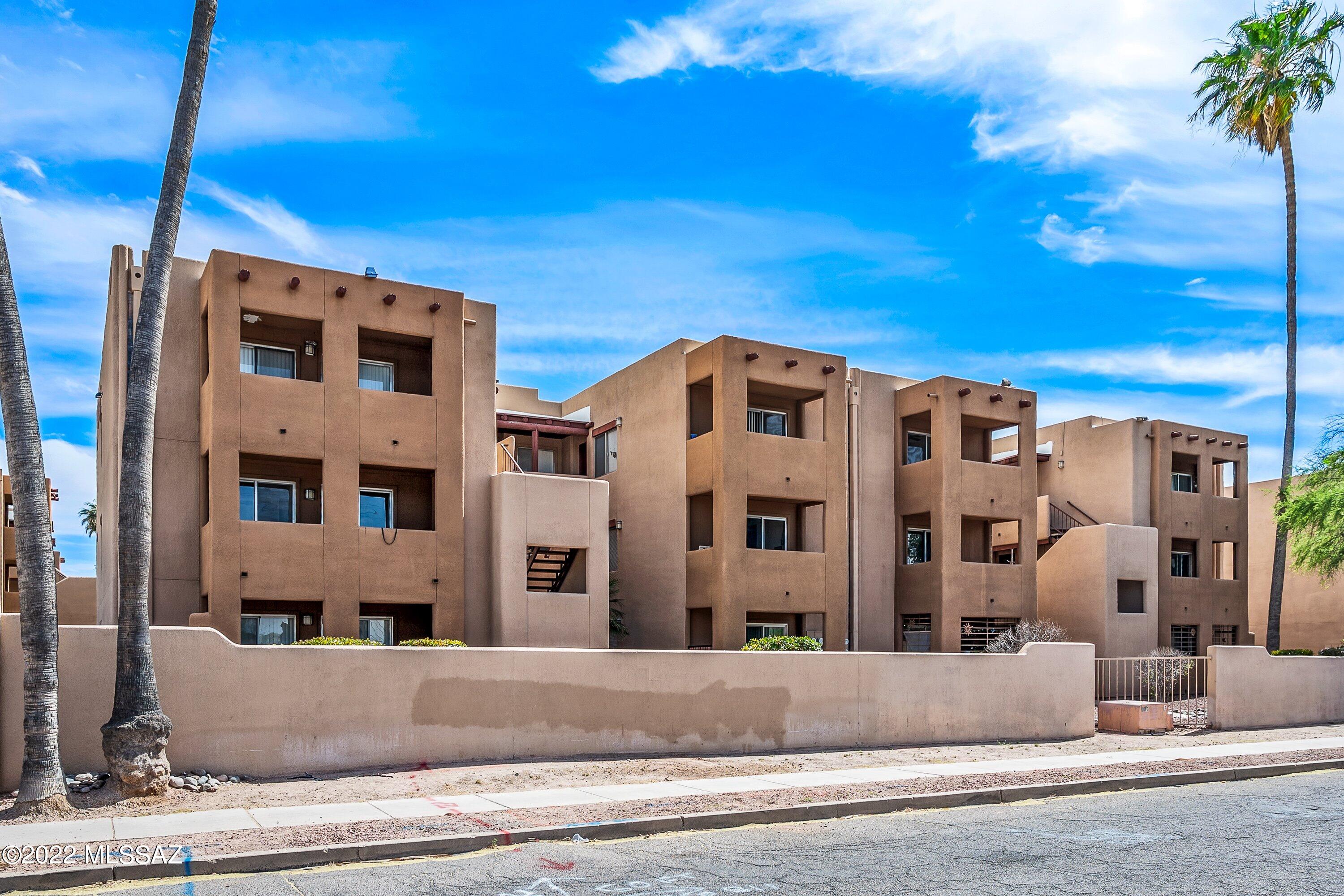 Private corner unit condo with majestic mountain views in the popular gated Central Tucson community of Casa Club Condominiums.  This charming property is conveniently located near shopping, numerous restaurants and The University of Arizona and features an open layout, ceramic tile flooring throughout, neutral color palette, ceiling fan, an abundance of natural light, remodeled kitchen with stainless steel appliances, primary bedroom with roomy walk-in closet and a North facing covered patio. The Casa Club Condos include two community pools & spas, tennis / basketball court, exercise room, sand volleyball, on site laundry facilities and a spacious clubhouse with racquetball court.