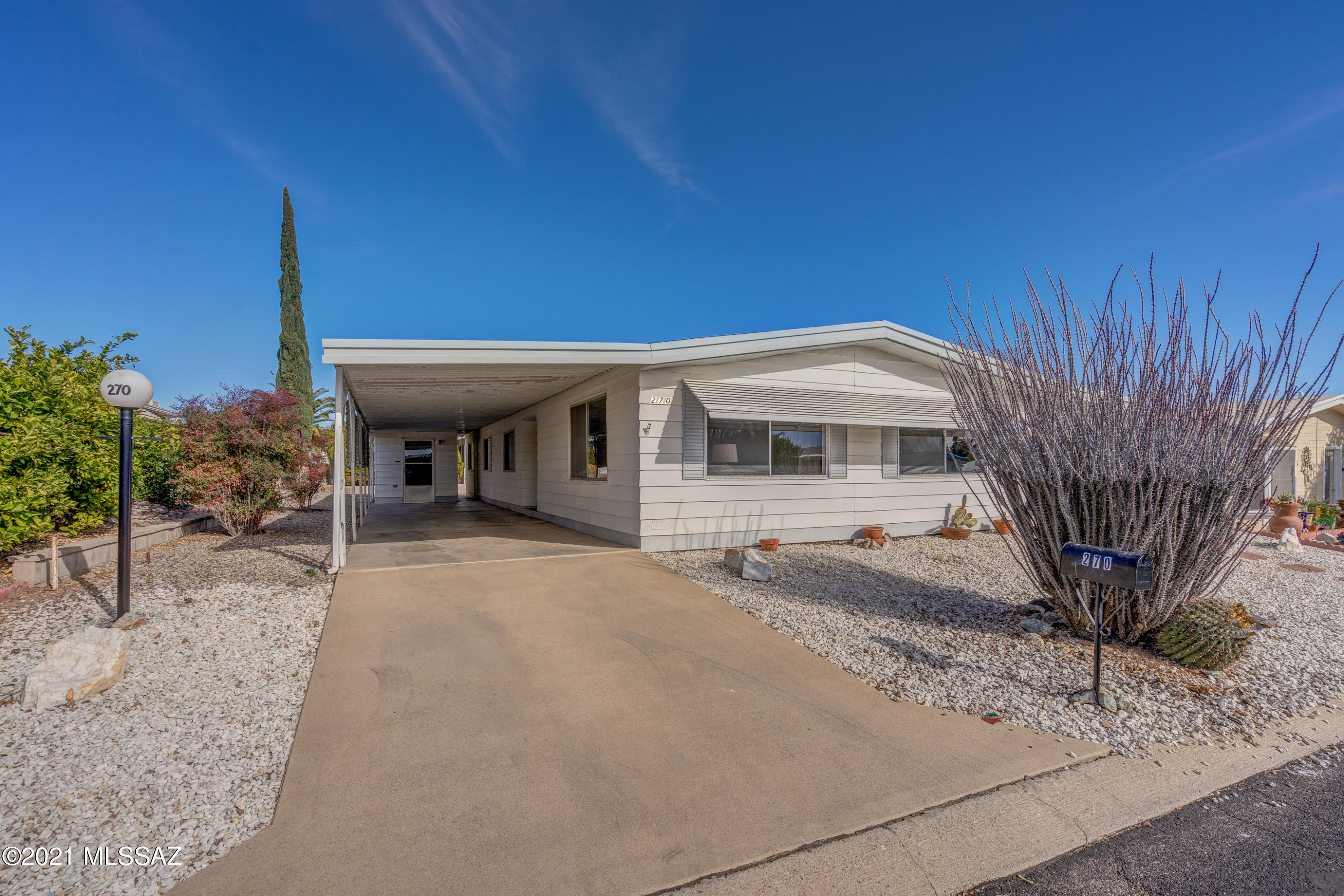 Fully furnished 3 bedroom, 2 bath home in Pueblo Estates.  Trane 4 ton HVAC system was replaced by Easy Breezy Heating and Cooling in 2020 and is under warranty. Very quiet neighborhood close to shopping, restaurants, movie theater, golf and much more. Low monthly HOA fee includes trash pickup, street maintenance, clubhouse, saltwater pool, spa, horseshoes, shuffleboard, library, pingpong, lots more! GVR is available but not required.