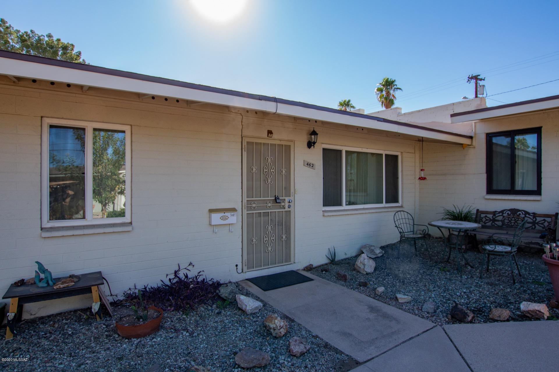 Charming 2 bedroom, 2 bath Condo in the 55+ community of Silverbell West. Custom palette, neutral tile floors throughout, window blinds, ceiling fans, & patio access from dining area.  Spacious eat-in kitchen features granite tile counters, SS appliances, tiled backsplash, & plenty of white cabinets with hardware.  Large bedrooms, ample closets, & outside laundry area. Extended covered patio, mountain views, & community pool. Nearby grocery stores, medical center, & more!